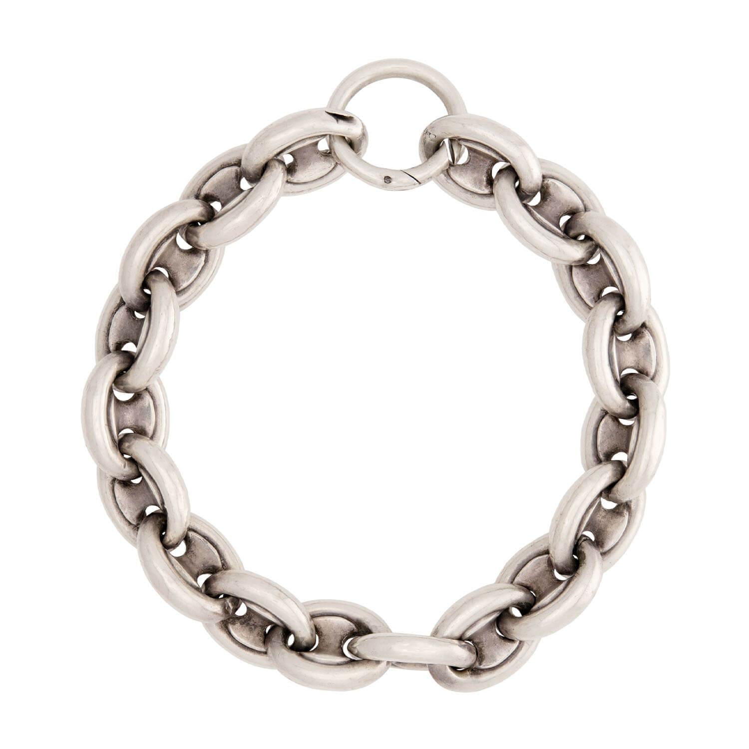 Victorian Sterling Silver "Gucci Link" Bracelet