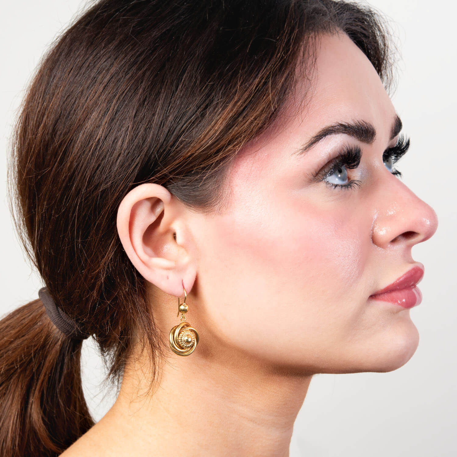 Victorian 9k Knot Motif Dangle Earrings