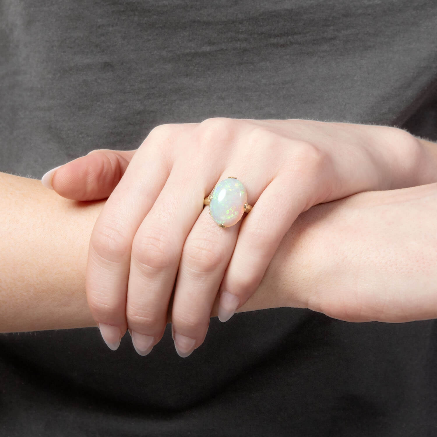Edwardian 18k Opal Ring