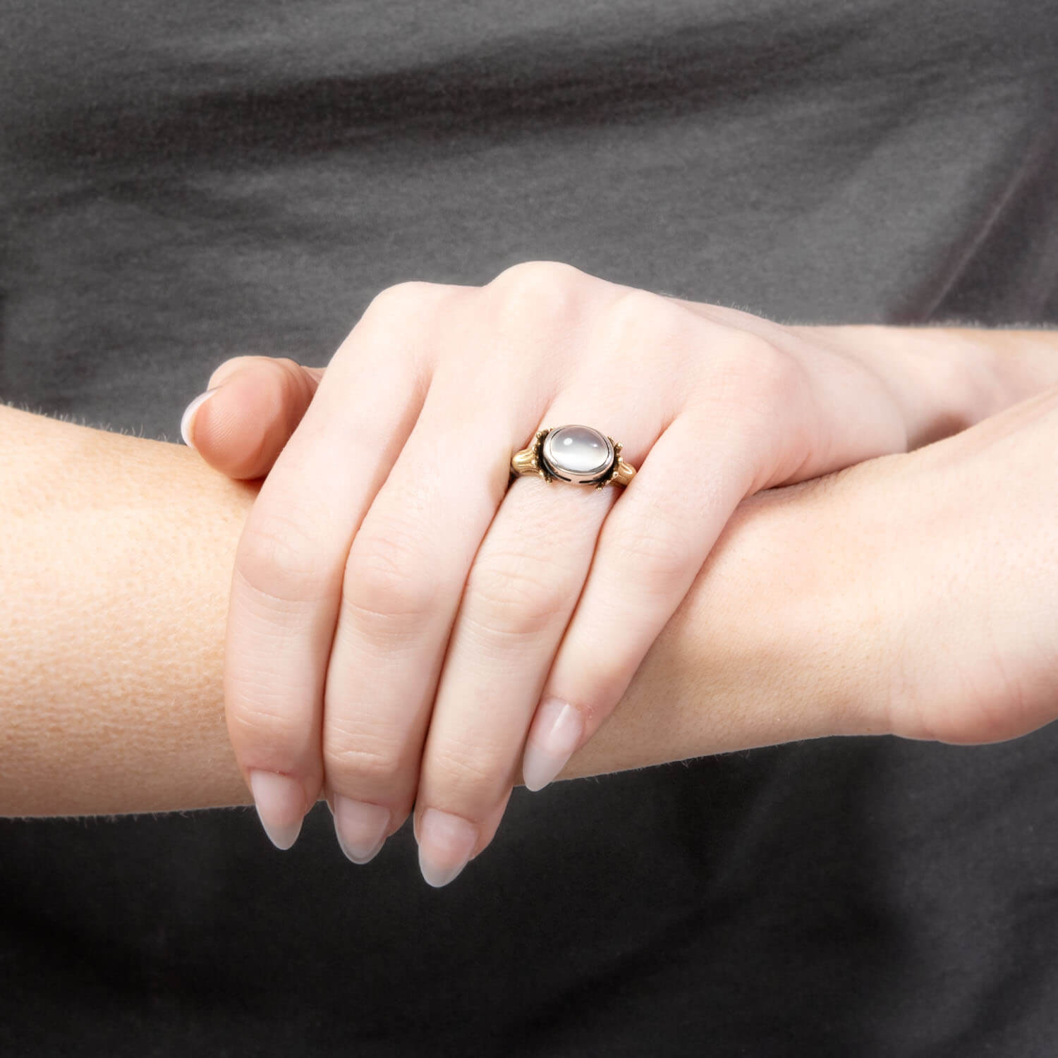 LAGOS Estate 18k & Sterling Silver Moonstone Ring