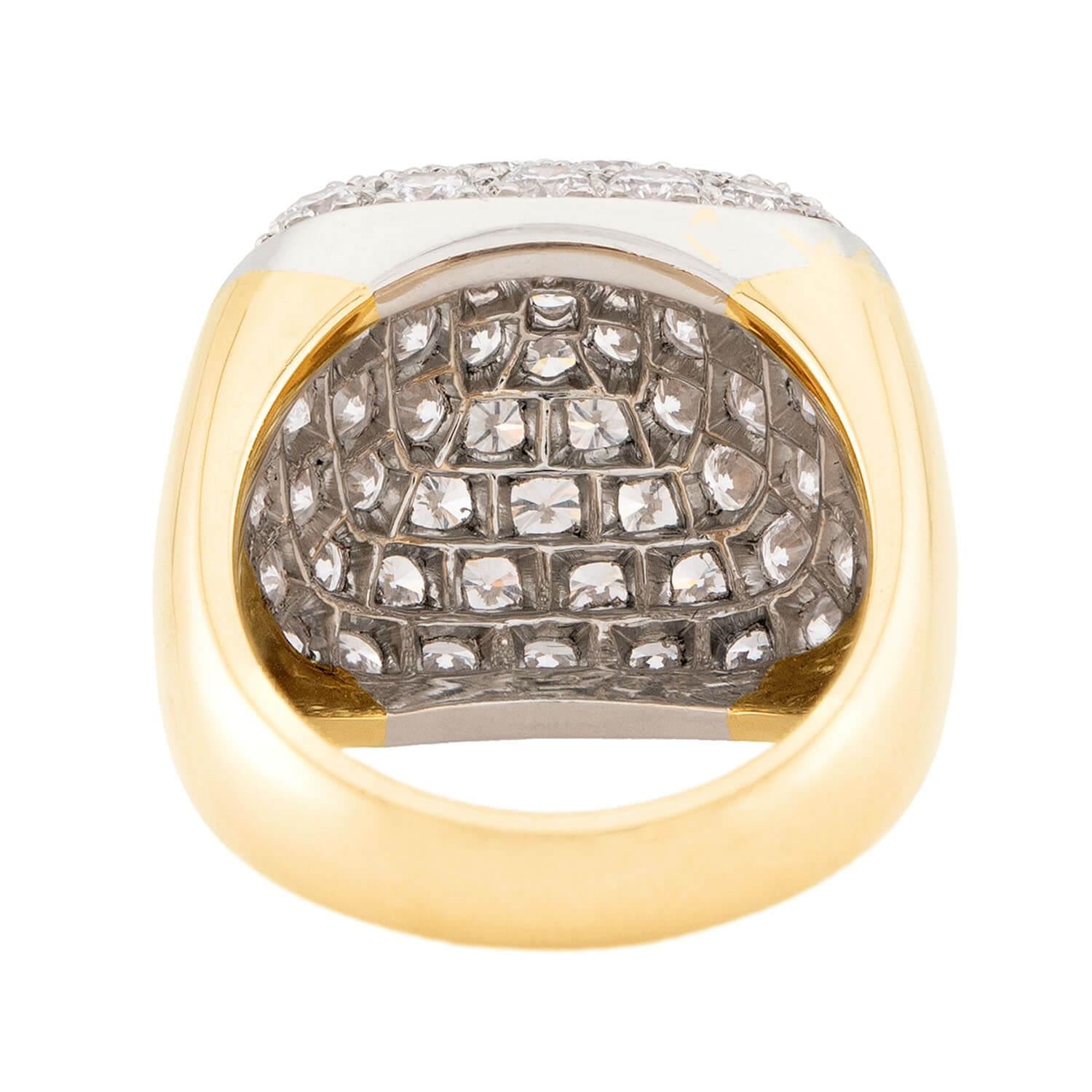 Estate 18k Diamond Pyramid Ring