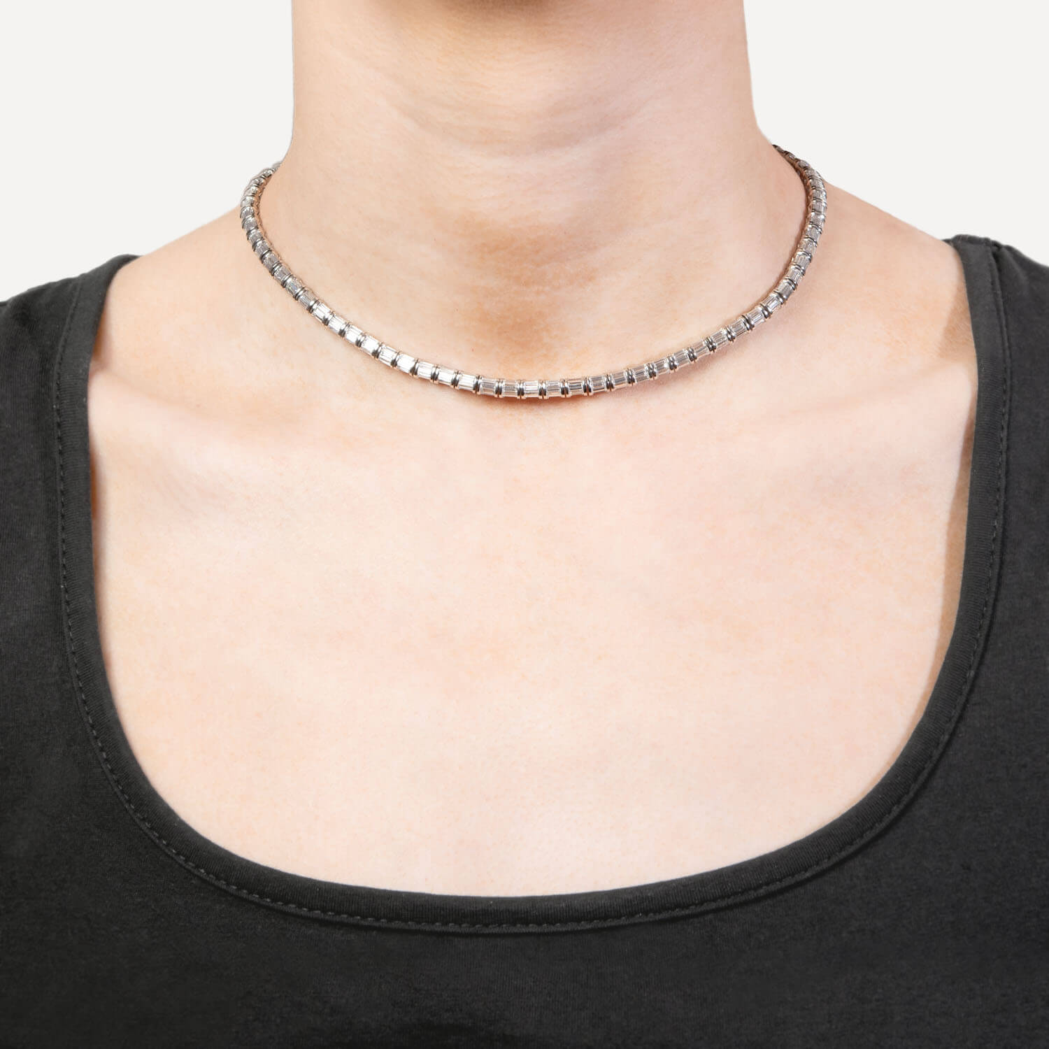 Estate Italian 18k 12.50ctw Diamond Riviera Necklace