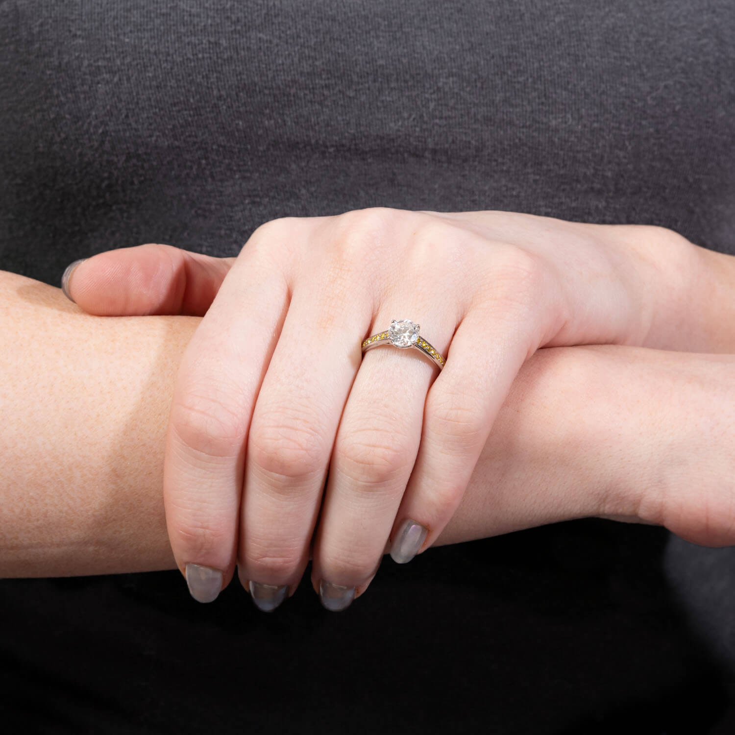 Estate Platinum Diamond Engagement Ring 1.03ct