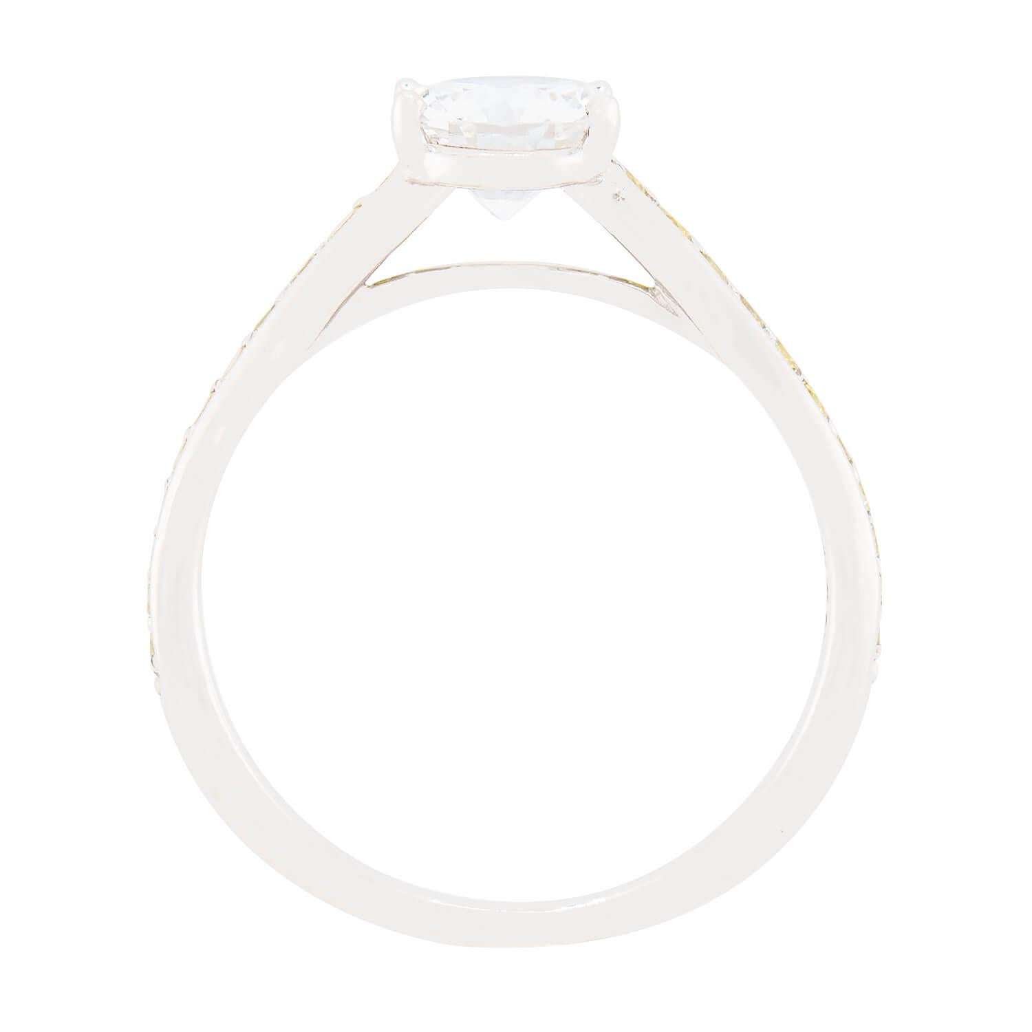 Estate Platinum Diamond Engagement Ring 1.03ct