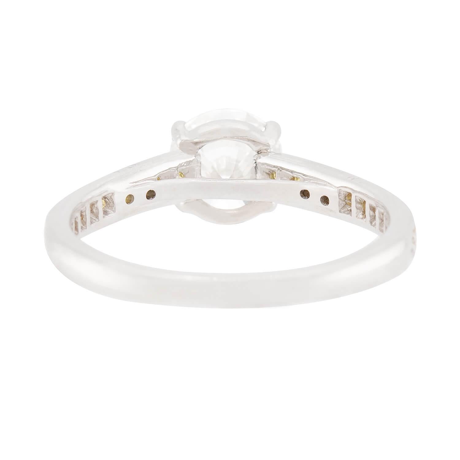 Estate Platinum Diamond Engagement Ring 1.03ct