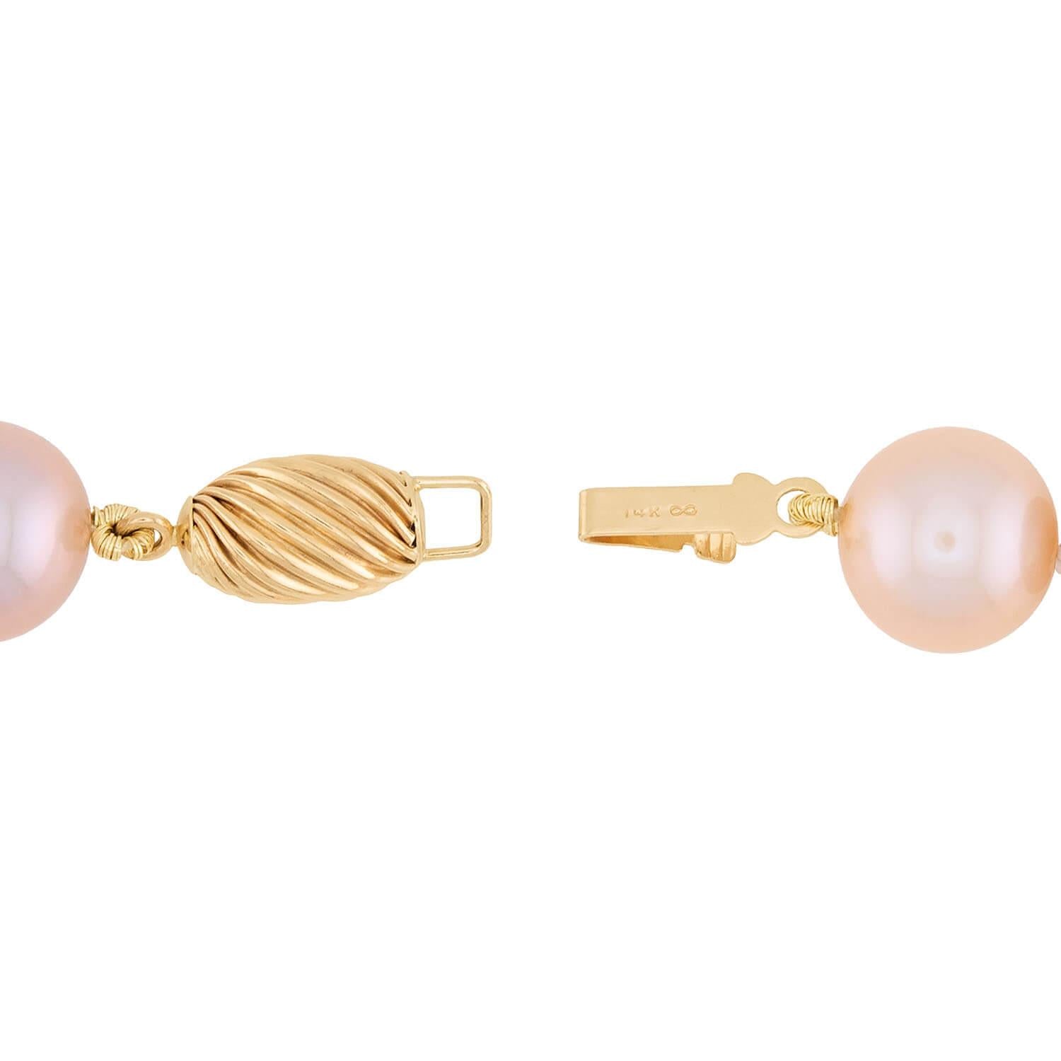 Estate 14k Pearl Necklace 17"