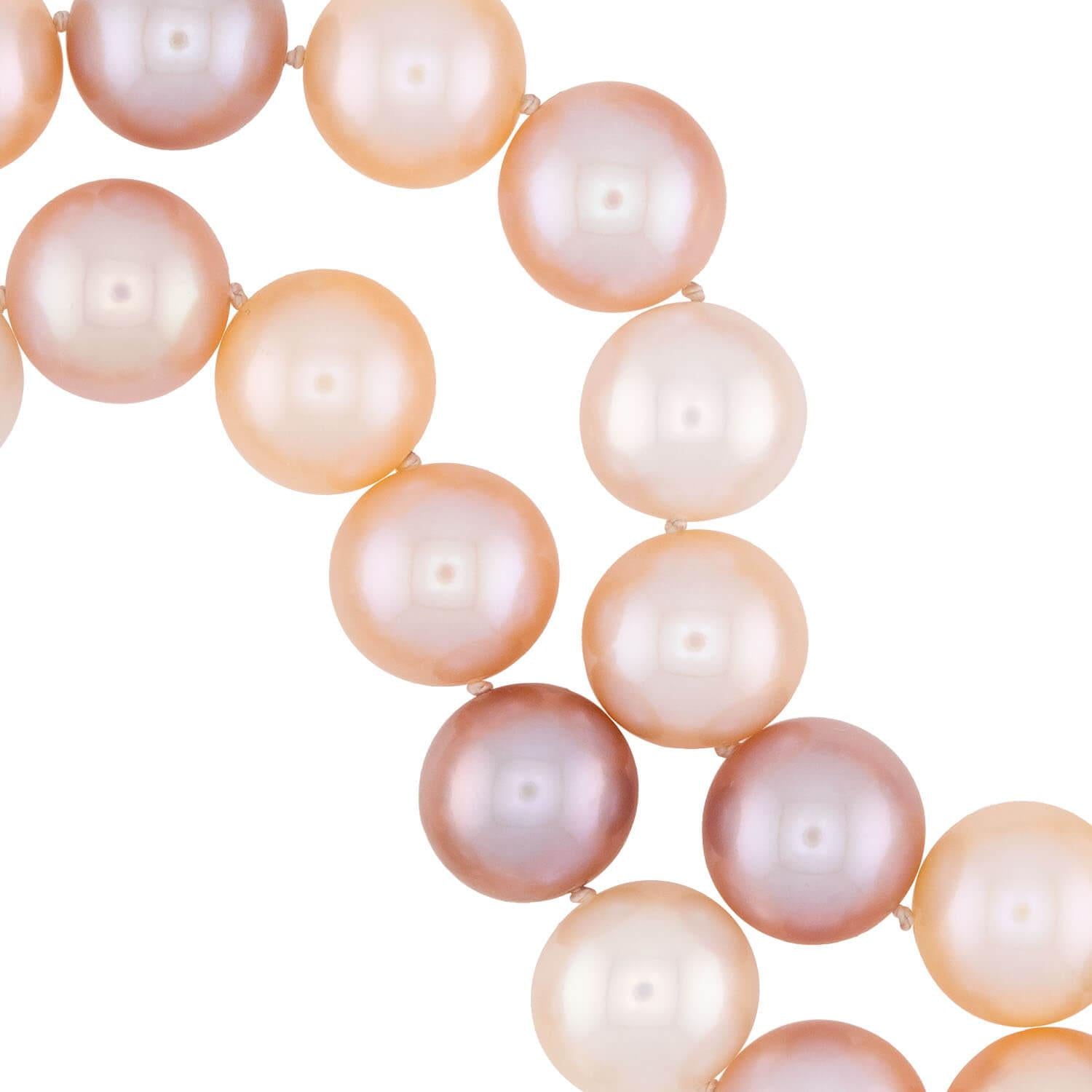 Estate 14k Pearl Necklace 17"