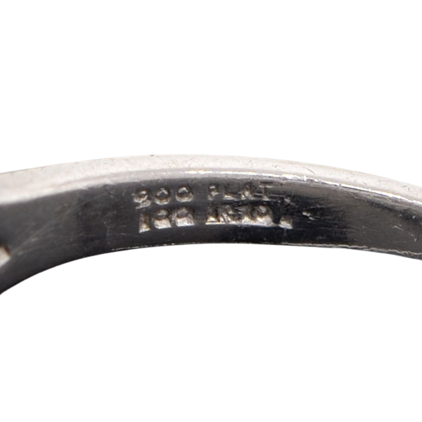 Retro Platinum & Heart Shaped Diamond Engagement Ring 0.50ct