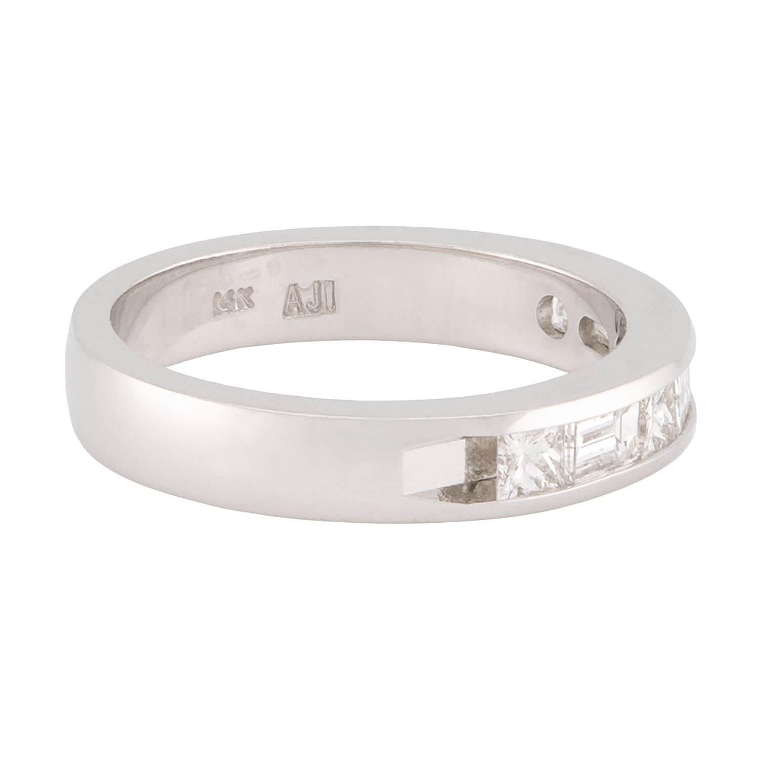 Estate 14k Diamond Half Eternity Ring