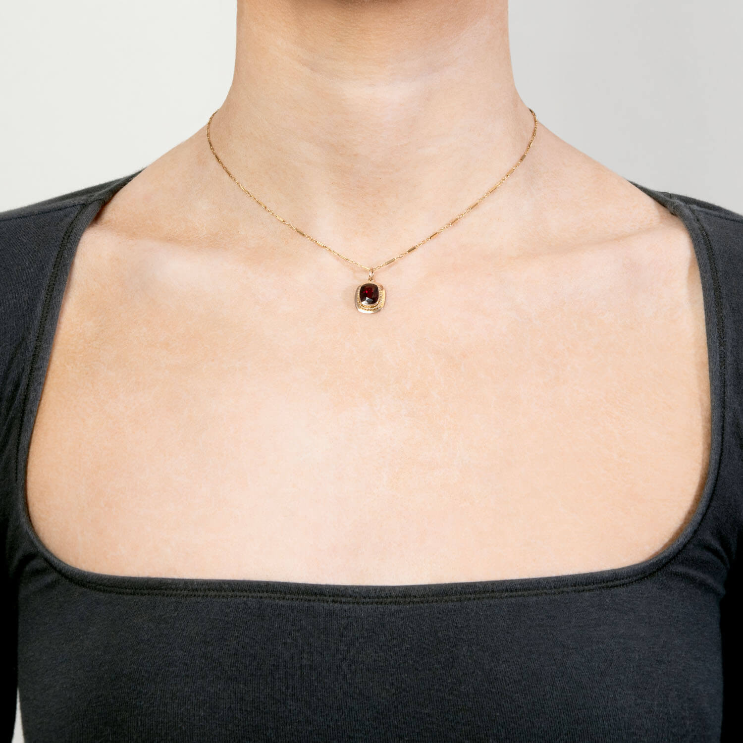 Victorian 14k Garnet Pendant