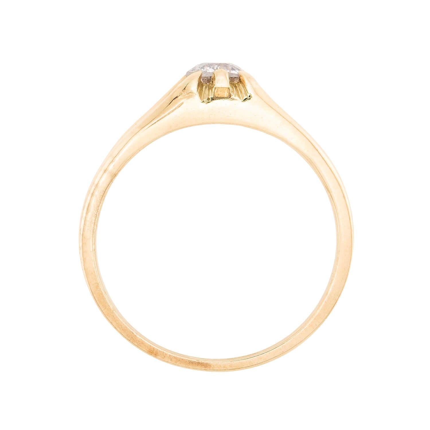 Victorian 14k Diamond Engagement Ring .45ct