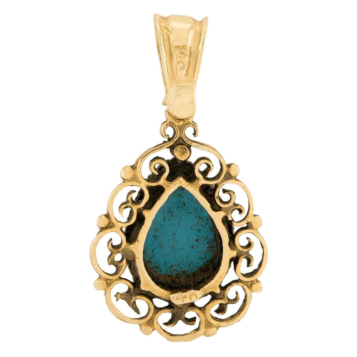 Vintage 14k Turquoise Pendant/Charm