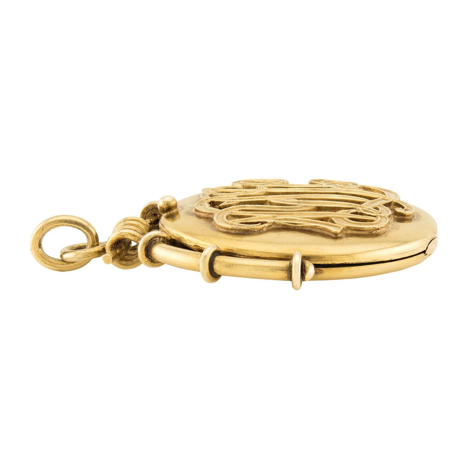 Art Nouveau 14k Monogram Locket