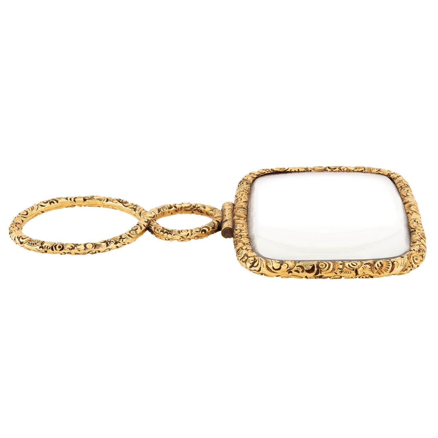 Victorian 14k Repoussé Magnifying Glass