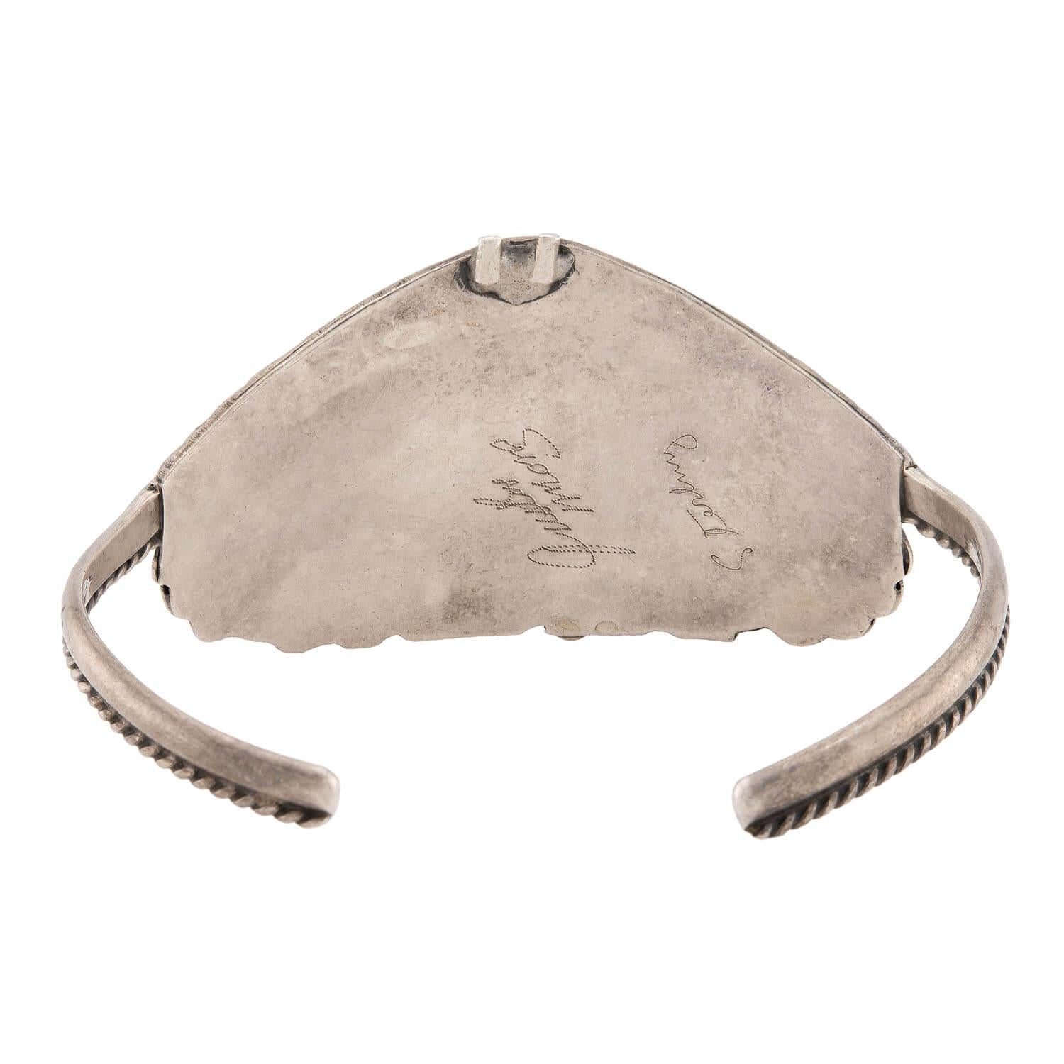 Vintage Native American Sterling Silver Turquoise Cuff Bracelet