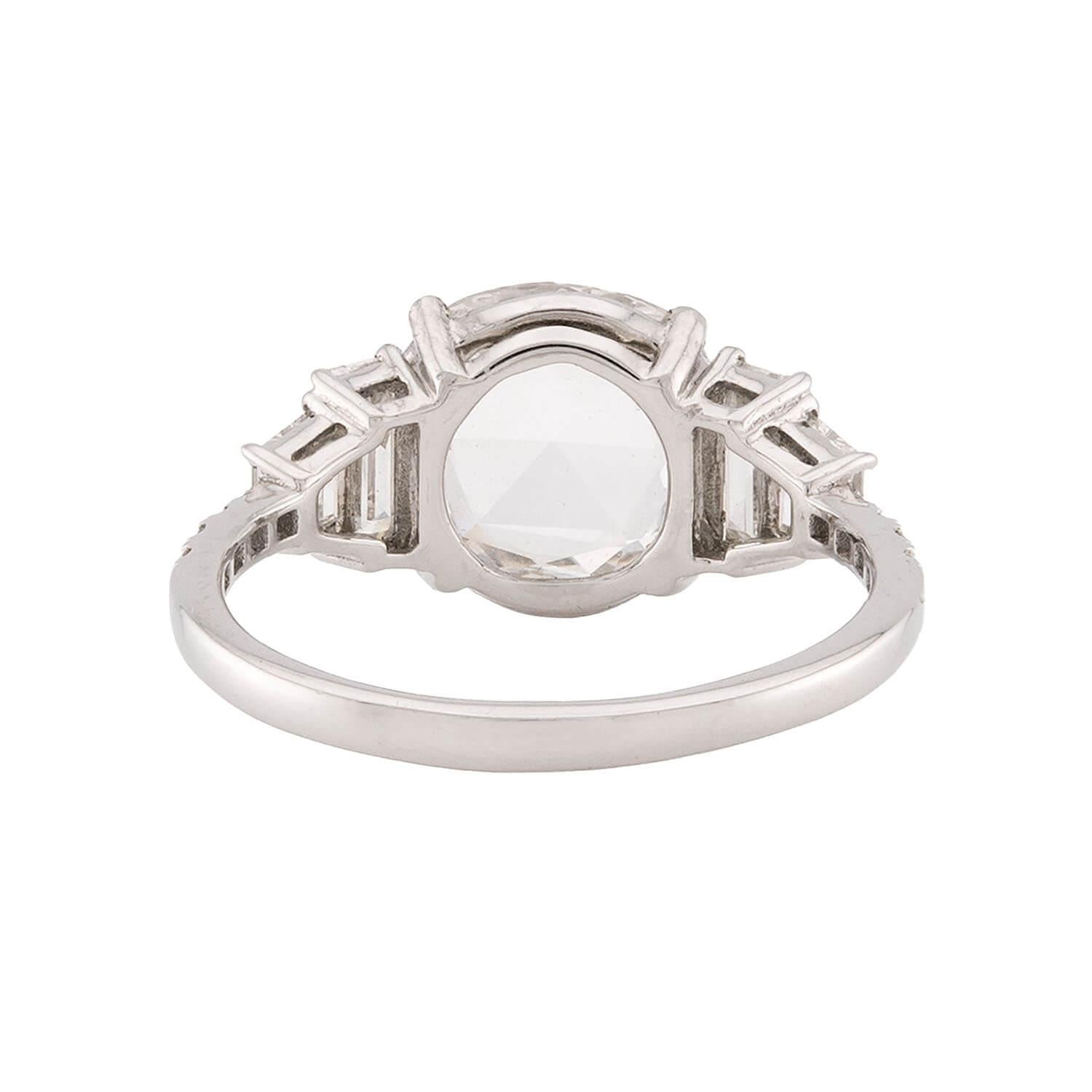 SABRINA Estate Platinum GIA Diamond Engagement Ring 2.45ct