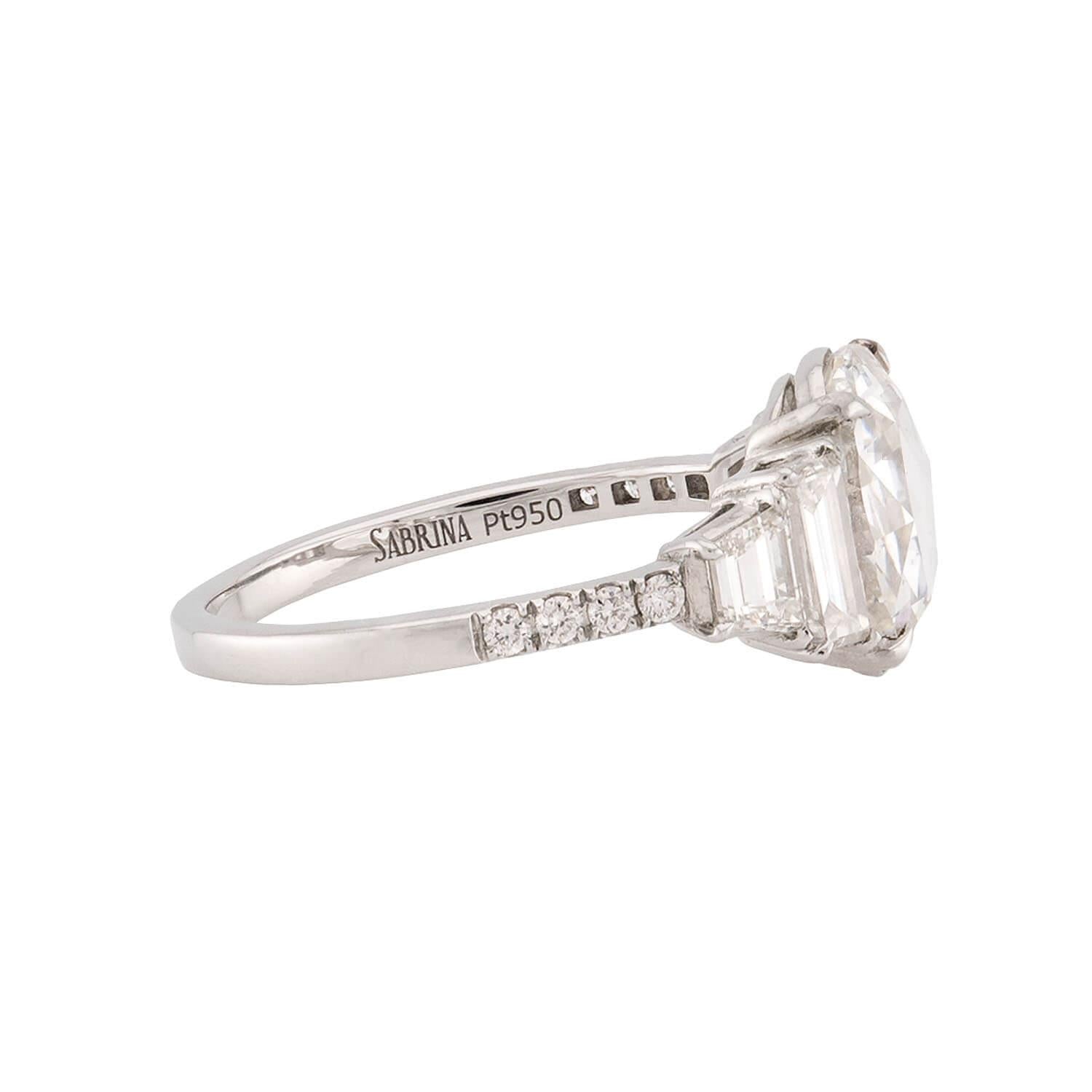 SABRINA Estate Platinum GIA Diamond Engagement Ring 2.45ct