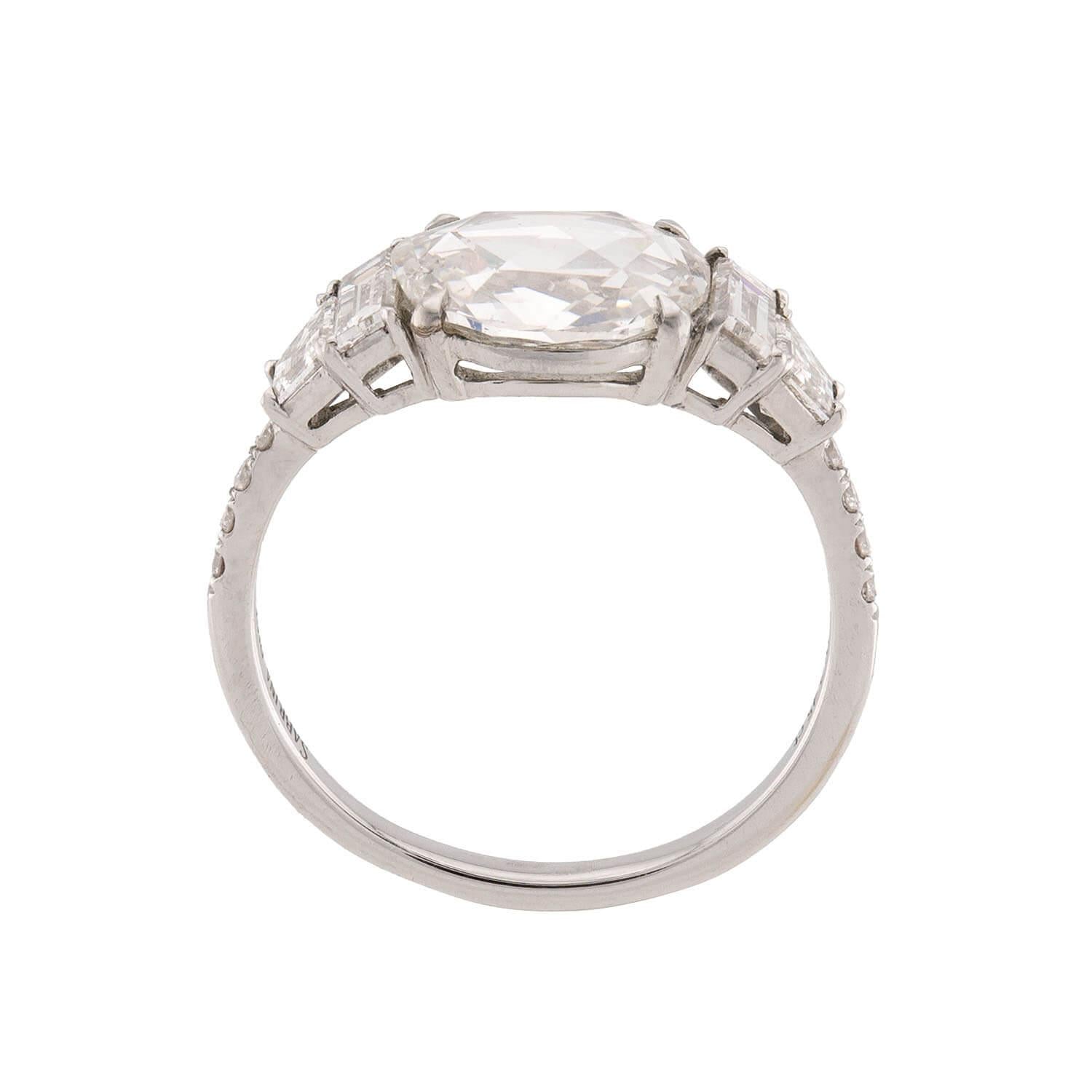 SABRINA Estate Platinum GIA Diamond Engagement Ring 2.45ct