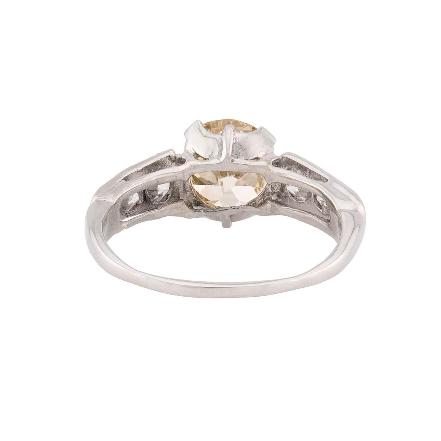 Edwardian Platinum Diamond Engagement Ring 1.70ct