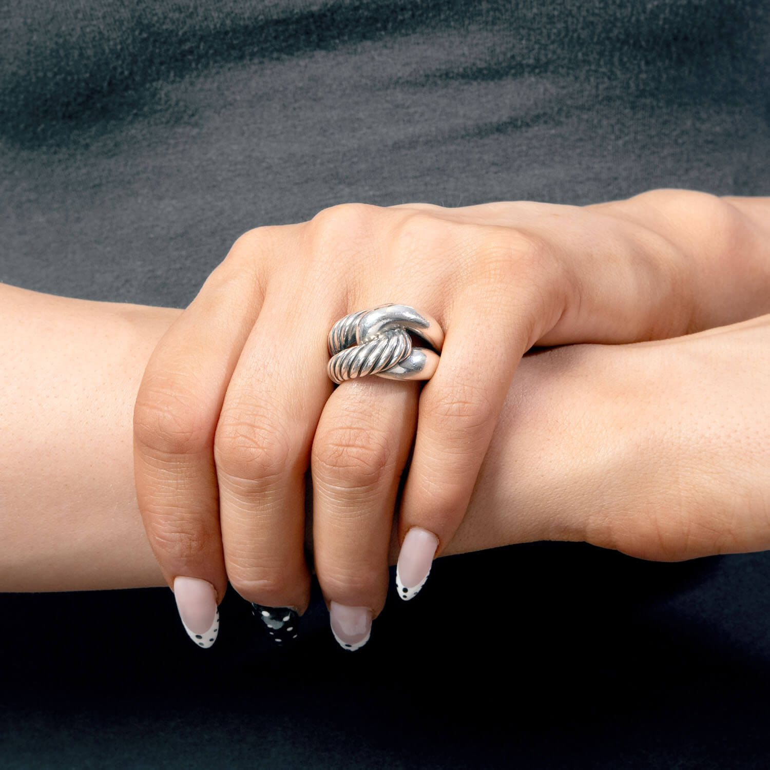 DAVID YURMAN Estate Sterling Silver Knot Ring