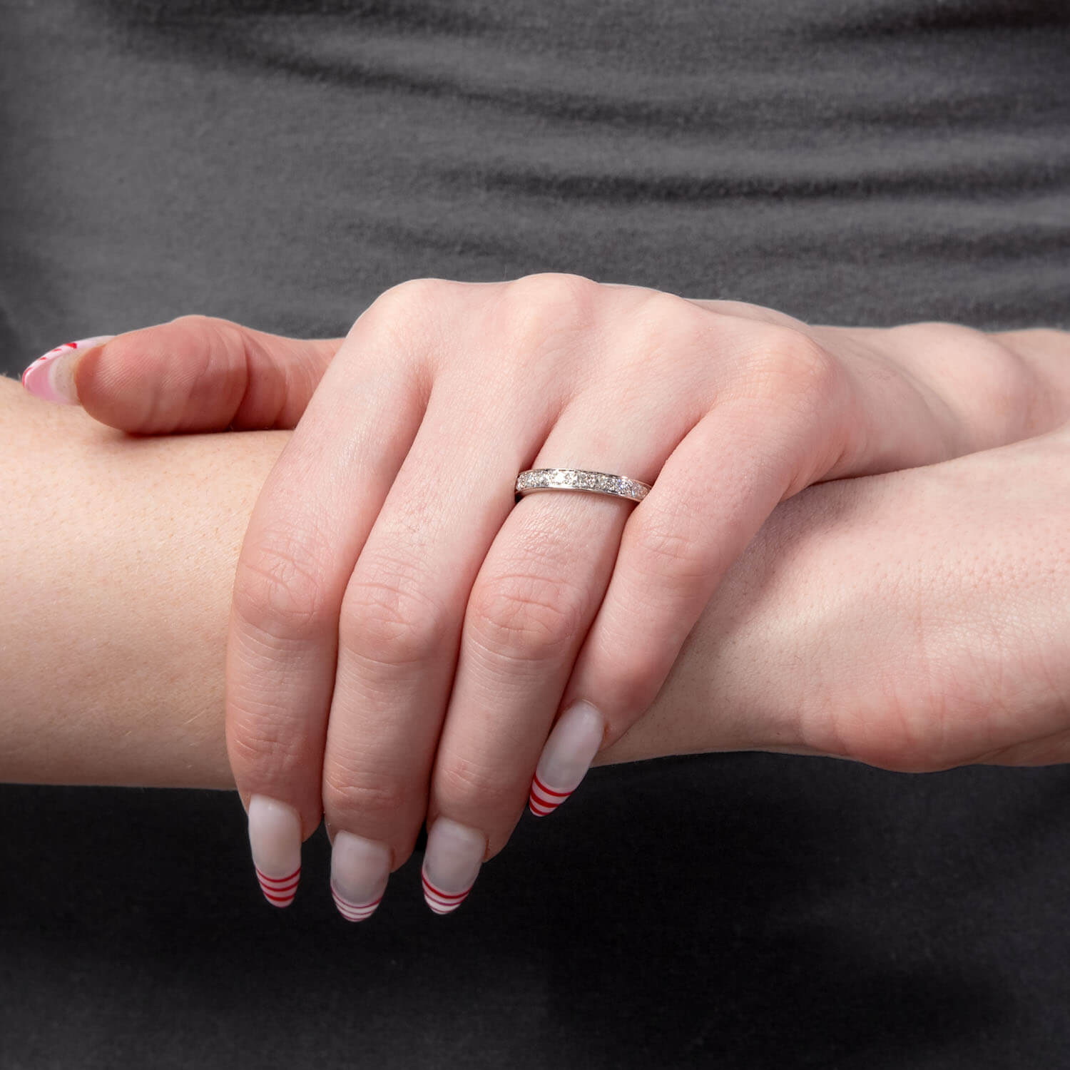 Art Deco 14k Diamond Eternity Band