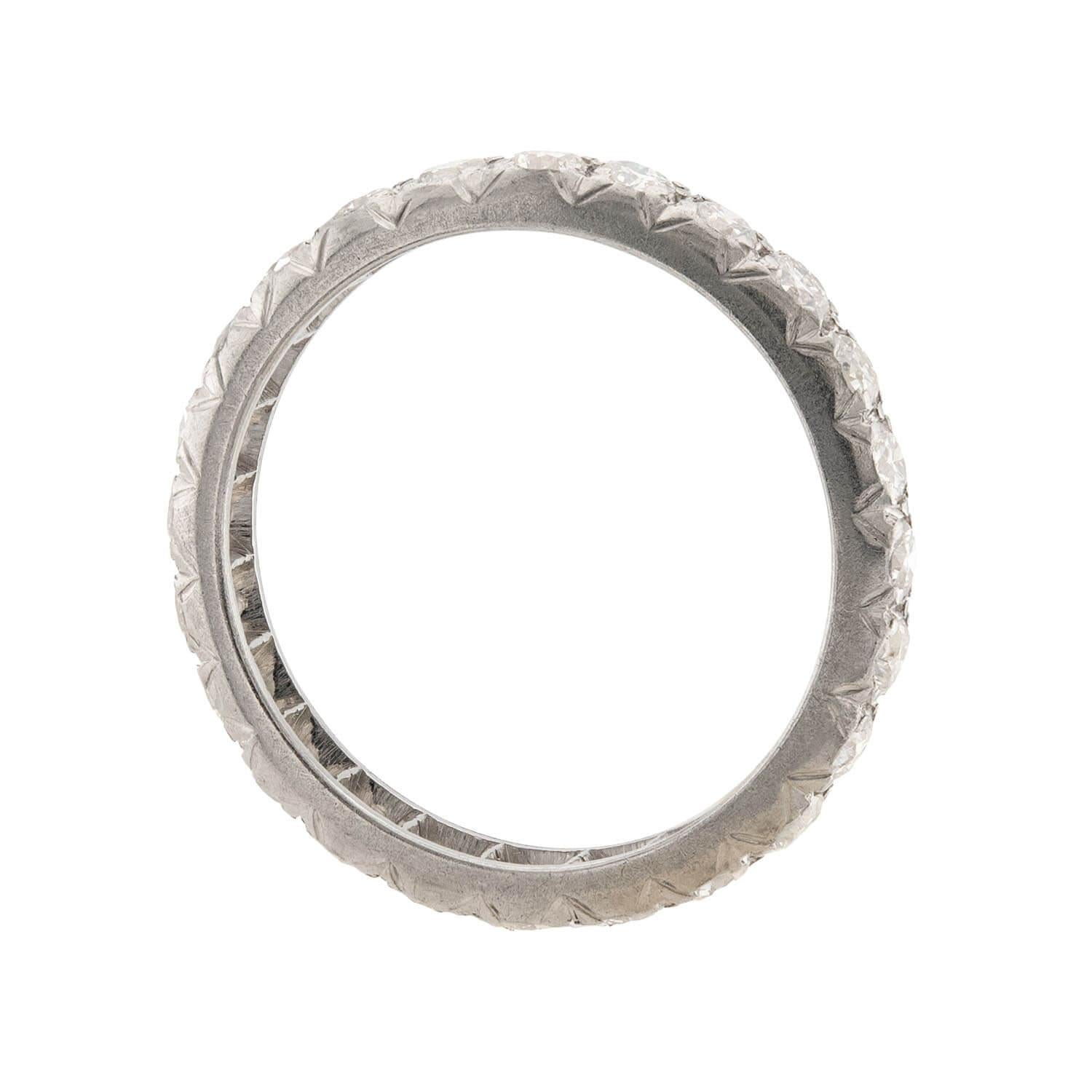 Art Deco Platinum Diamond Eternity Band