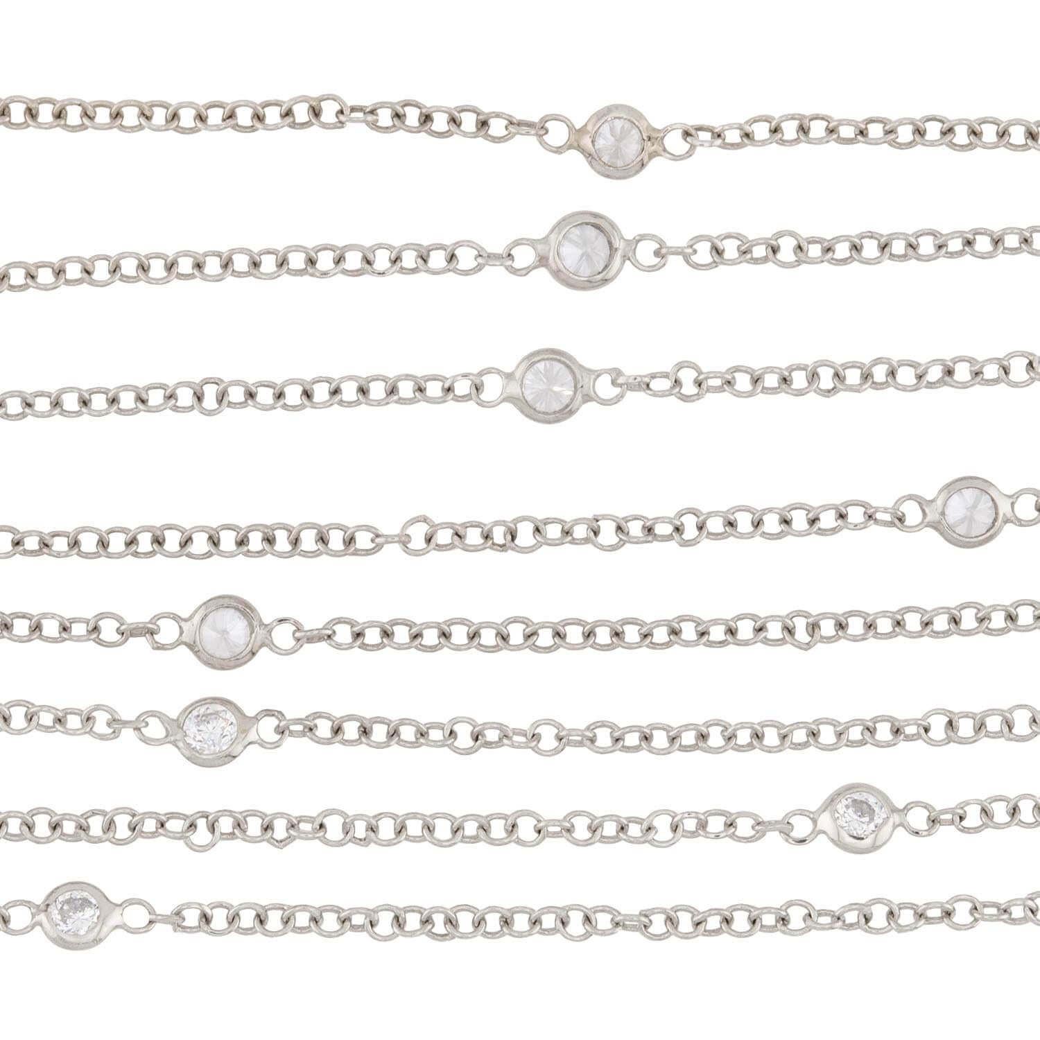 Estate 18k "Diamonds-by-the-Yard" Necklace