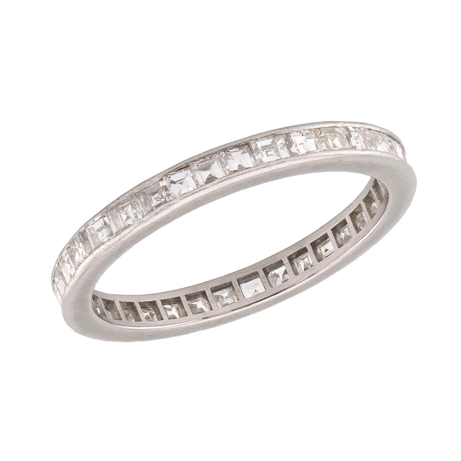 Edwardian Platinum Diamond Eternity Band