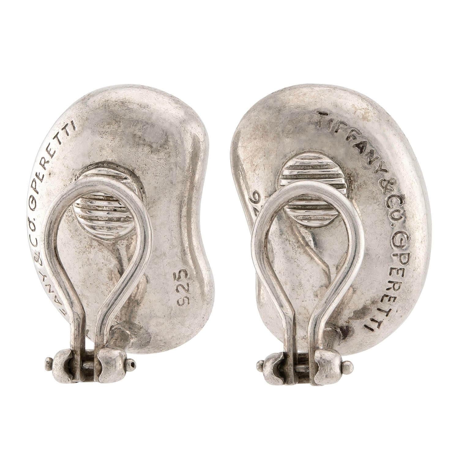 ELSA PERETTI for TIFFANY & CO. Sterling Silver Bean Earrings