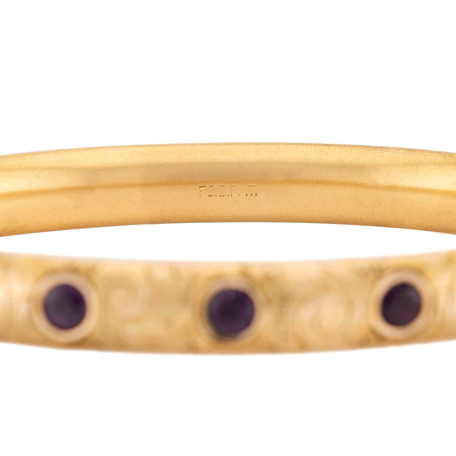 Victorian Gold-Filled "Amethyst" Bangle
