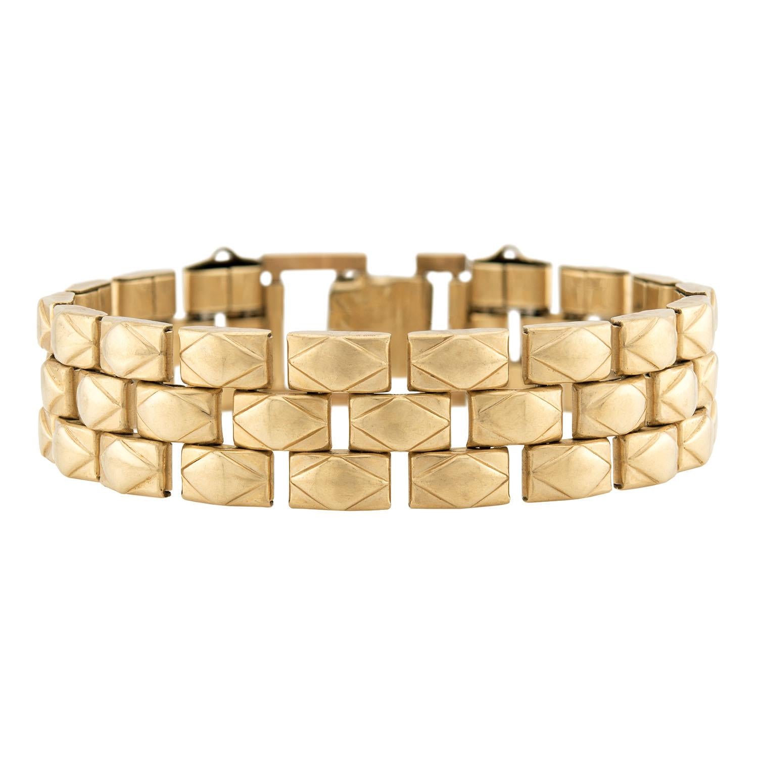 Victorian Gold-Filled Tire Track Bracelet