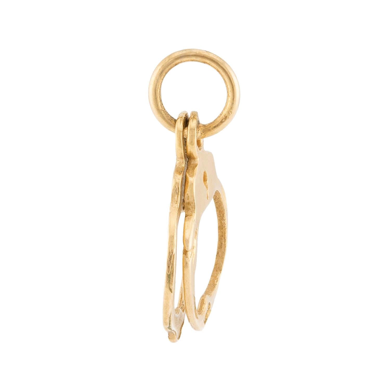 Vintage 14k Handcuffs Pendant/Charm