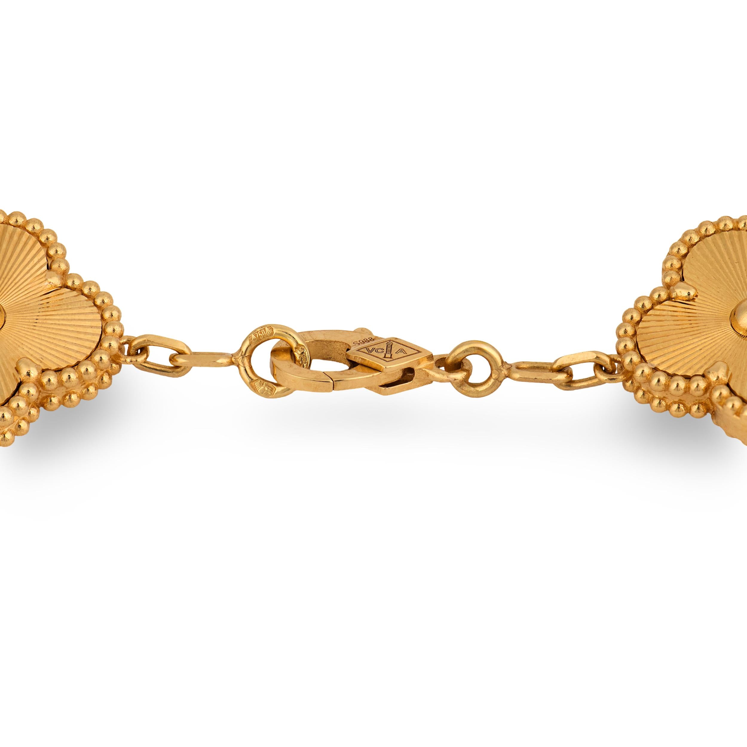 VAN CLEEF & ARPELS Estate 18k Alhambra Bracelet