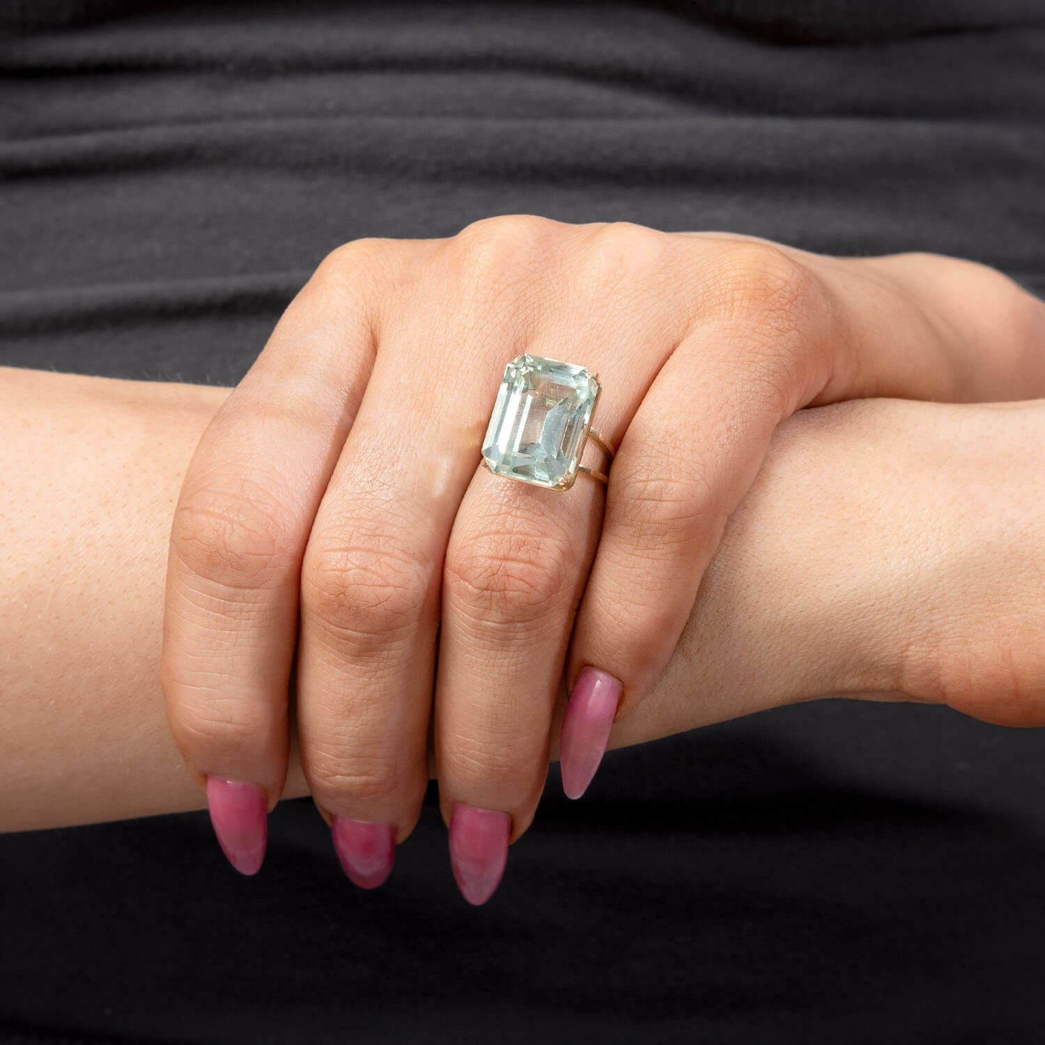 Estate 14k Aqua Ring