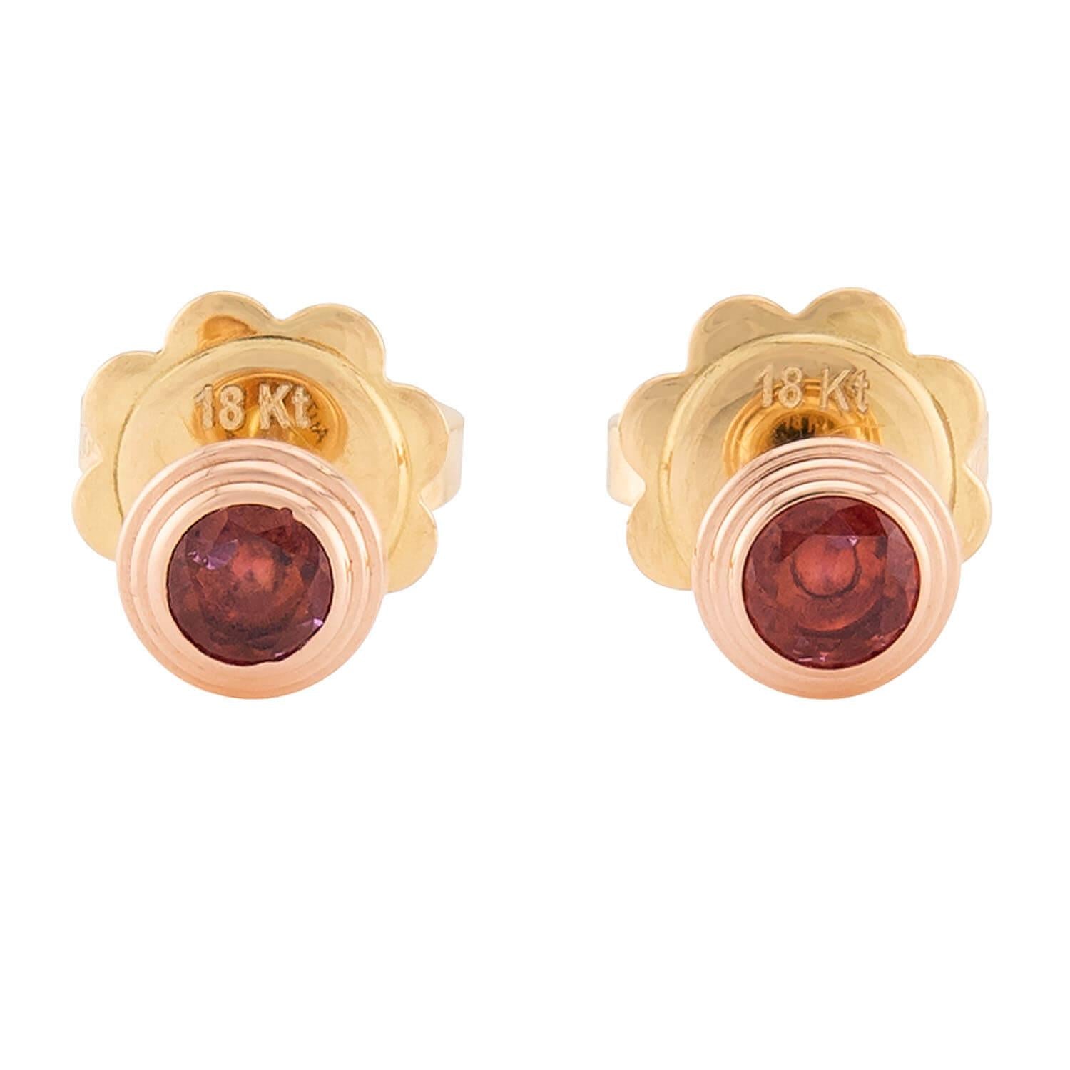 CARTIER Estate French 18k Sapphire Stud Earrings