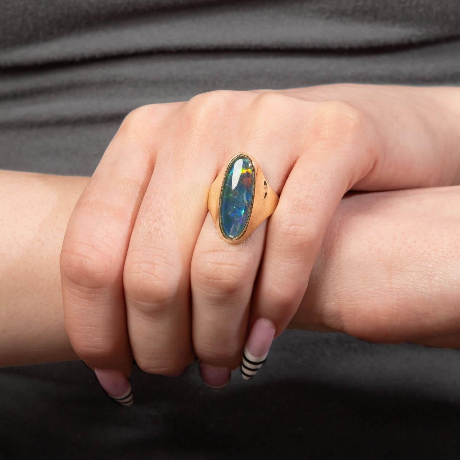 Estate 14k Opal Ring
