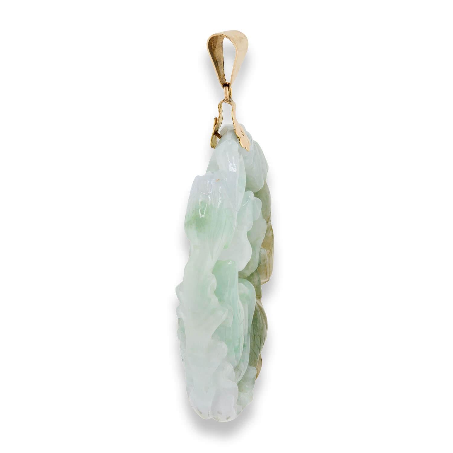 Vintage 14k Jade Pendant