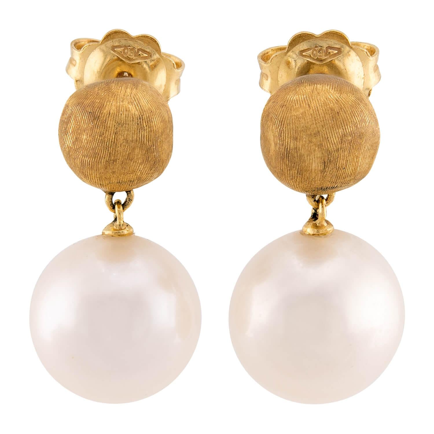 MARCO BICEGO Estate Italian 18k Pearl Earrings
