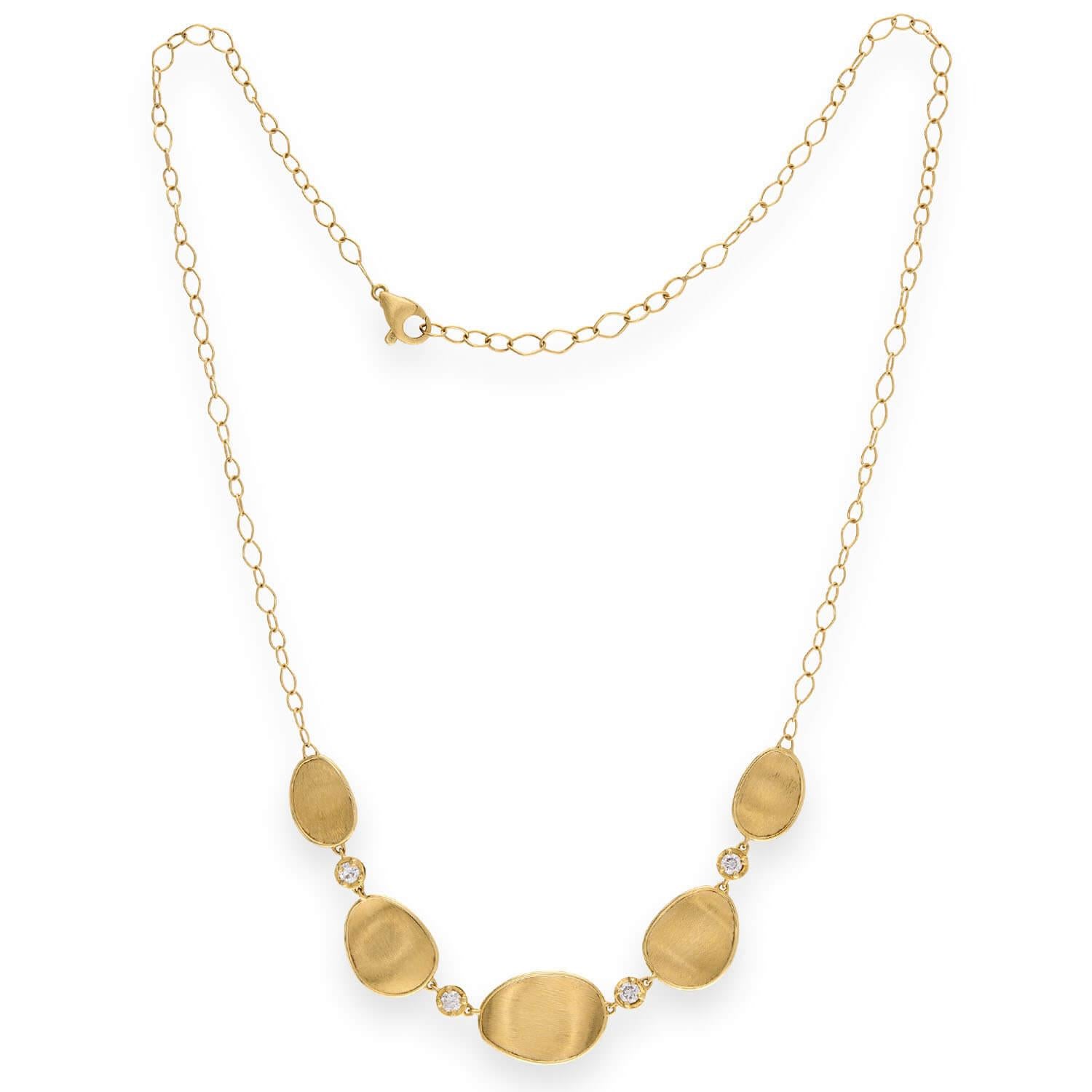 MARCO BICEGO Estate Italian 18K Diamond Panel Necklace