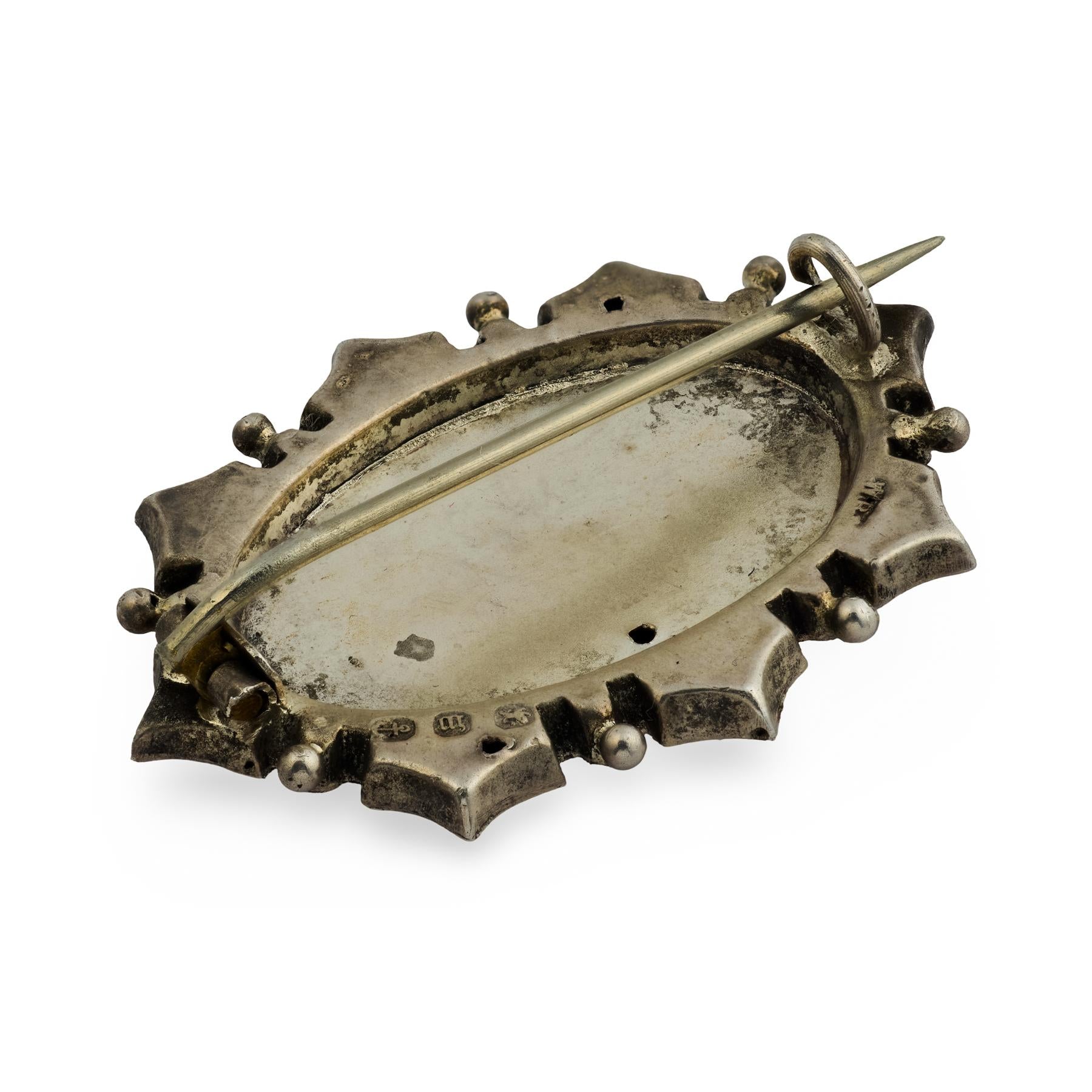 Victorian English Sterling Silver "Diamond Jubilee" Pin