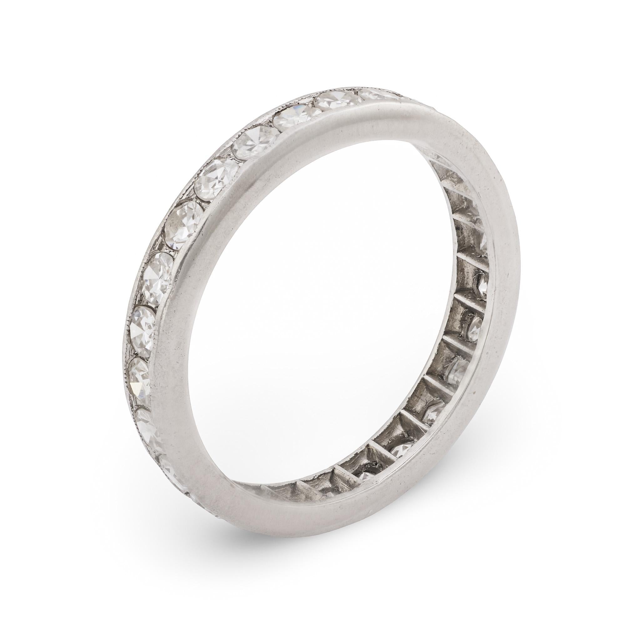 Edwardian Platinum Diamond Eternity Band