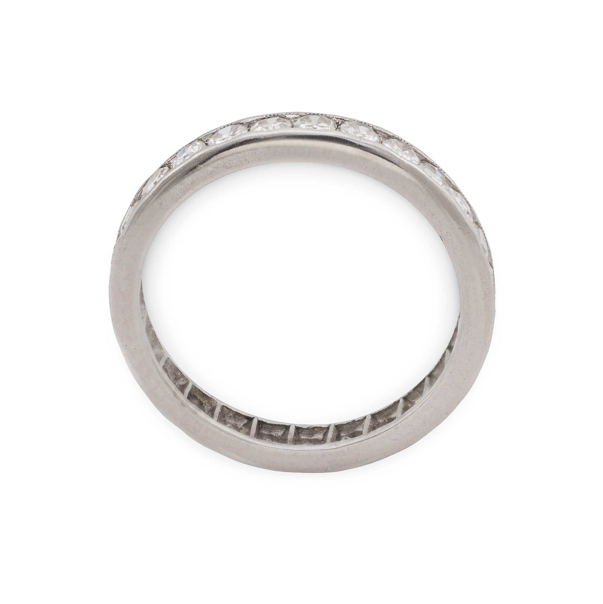 Edwardian Platinum Diamond Eternity Band