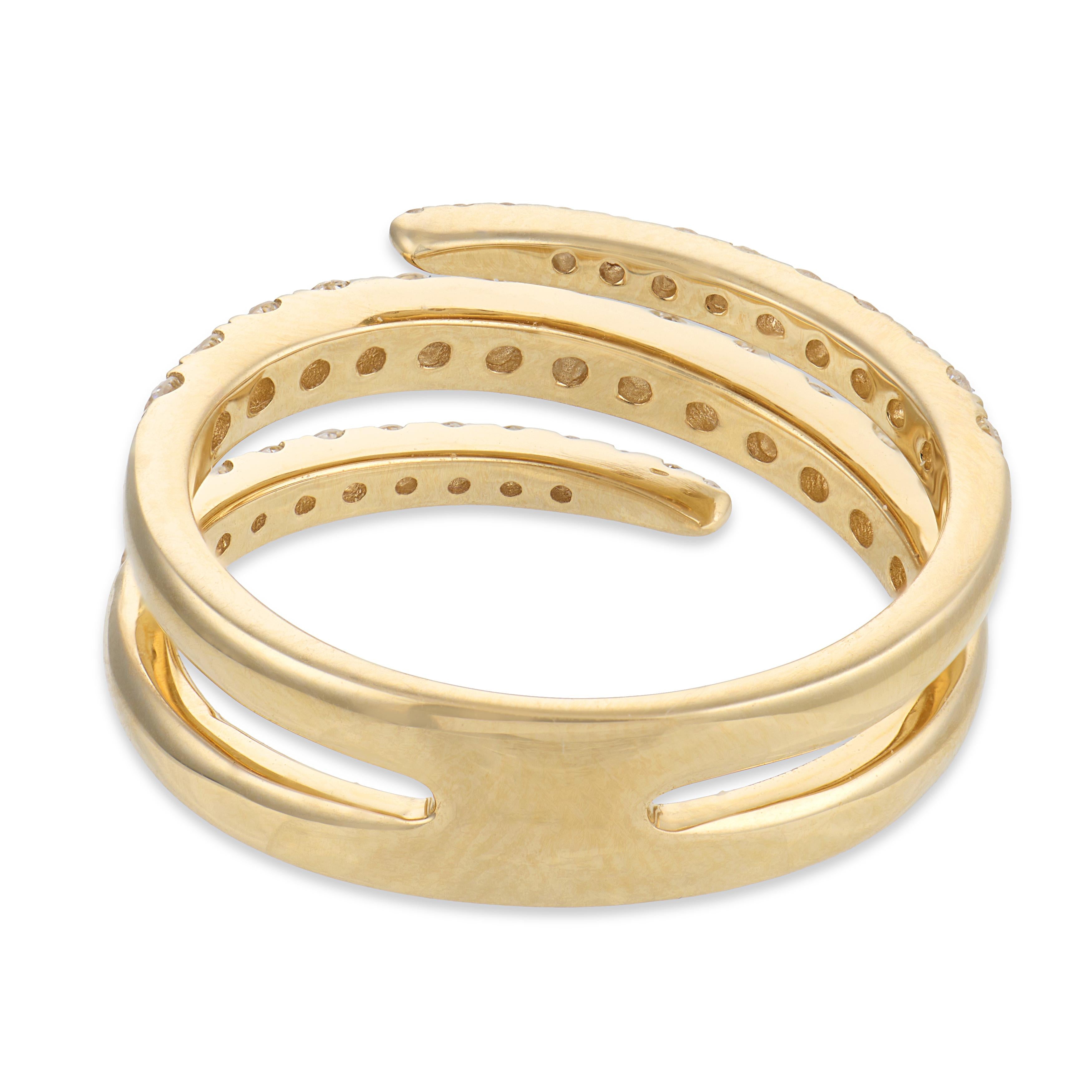 Estate 14k Diamond Swirl Ring