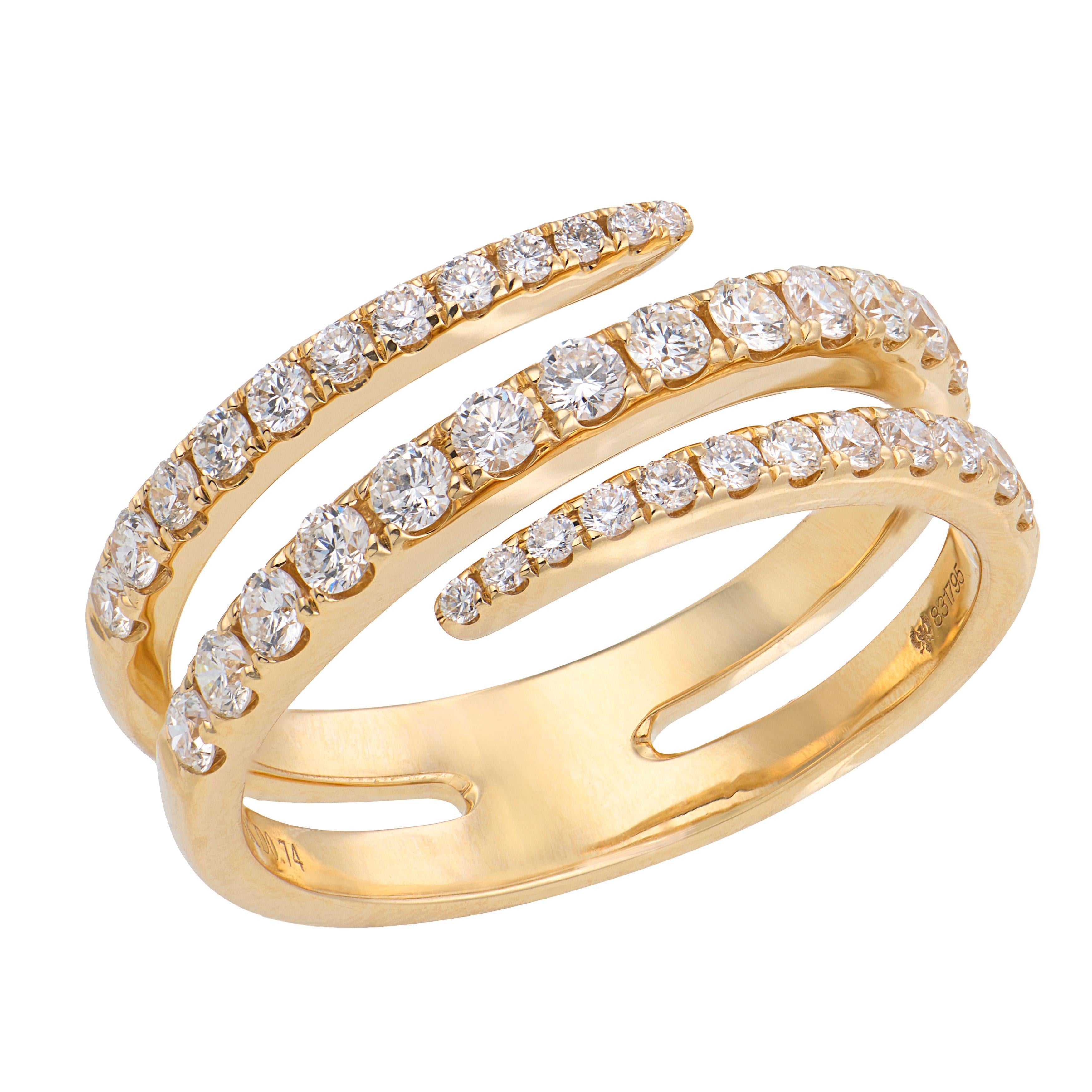 Estate 14k Diamond Swirl Ring