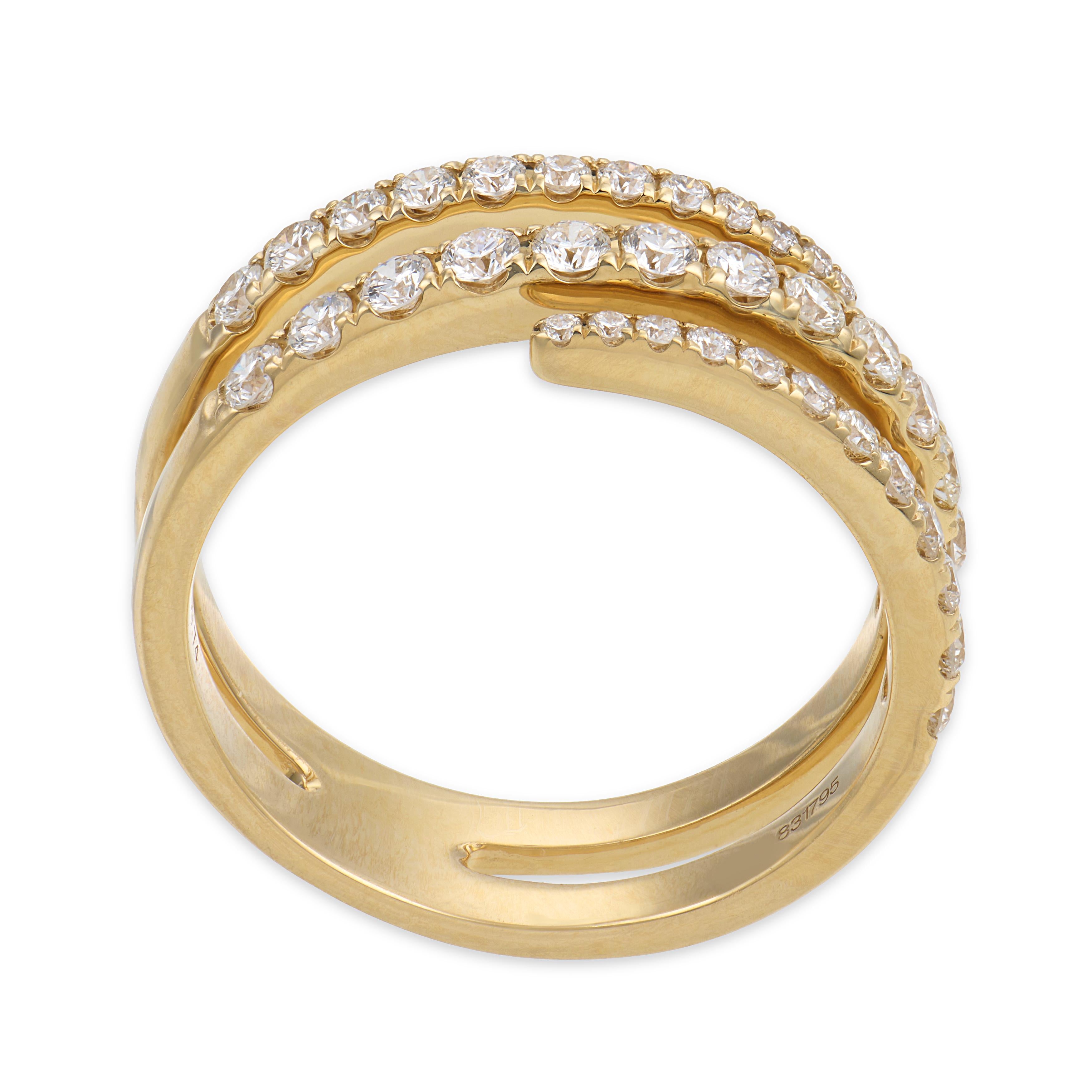 Estate 14k Diamond Swirl Ring