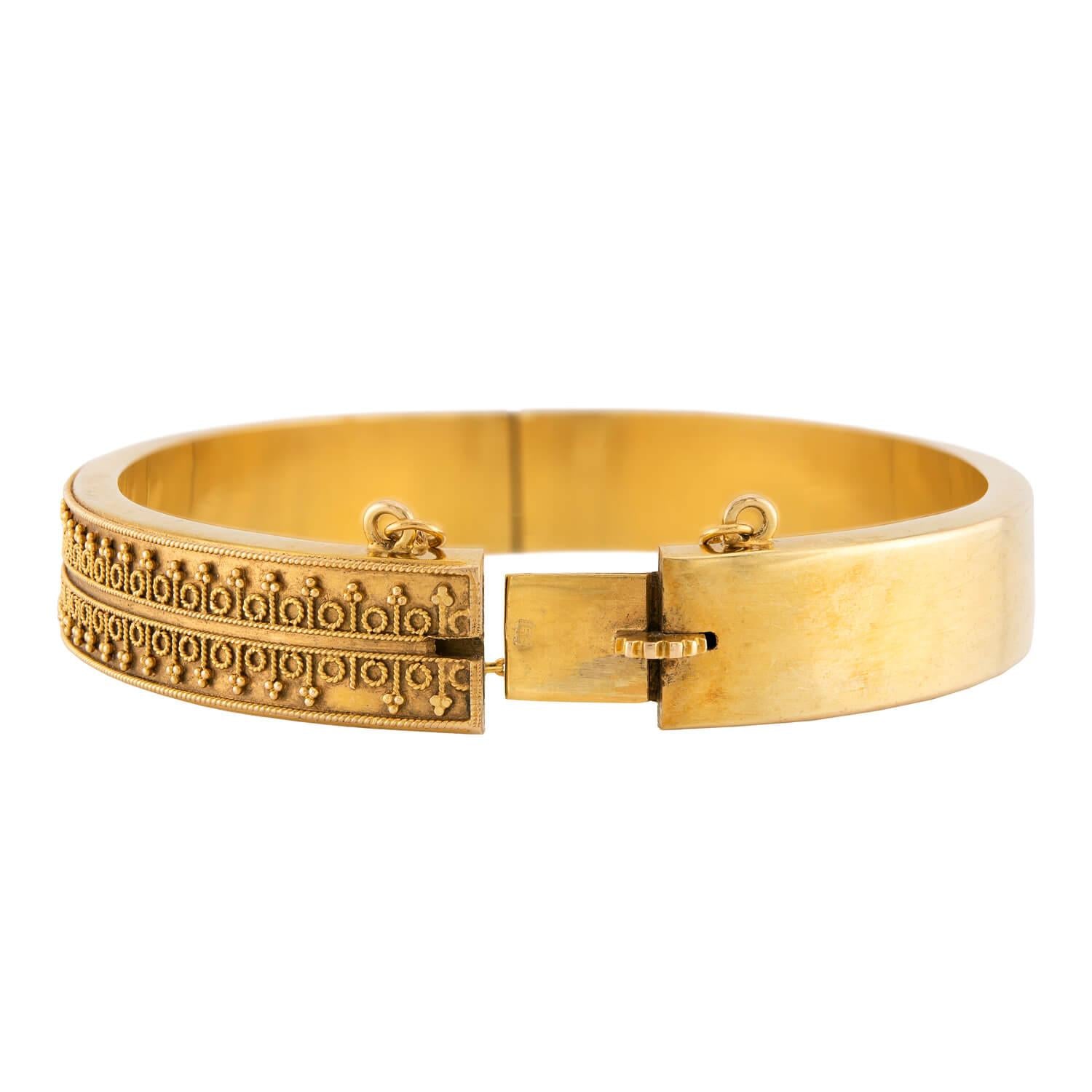 Victorian 15k Etruscan Bangle