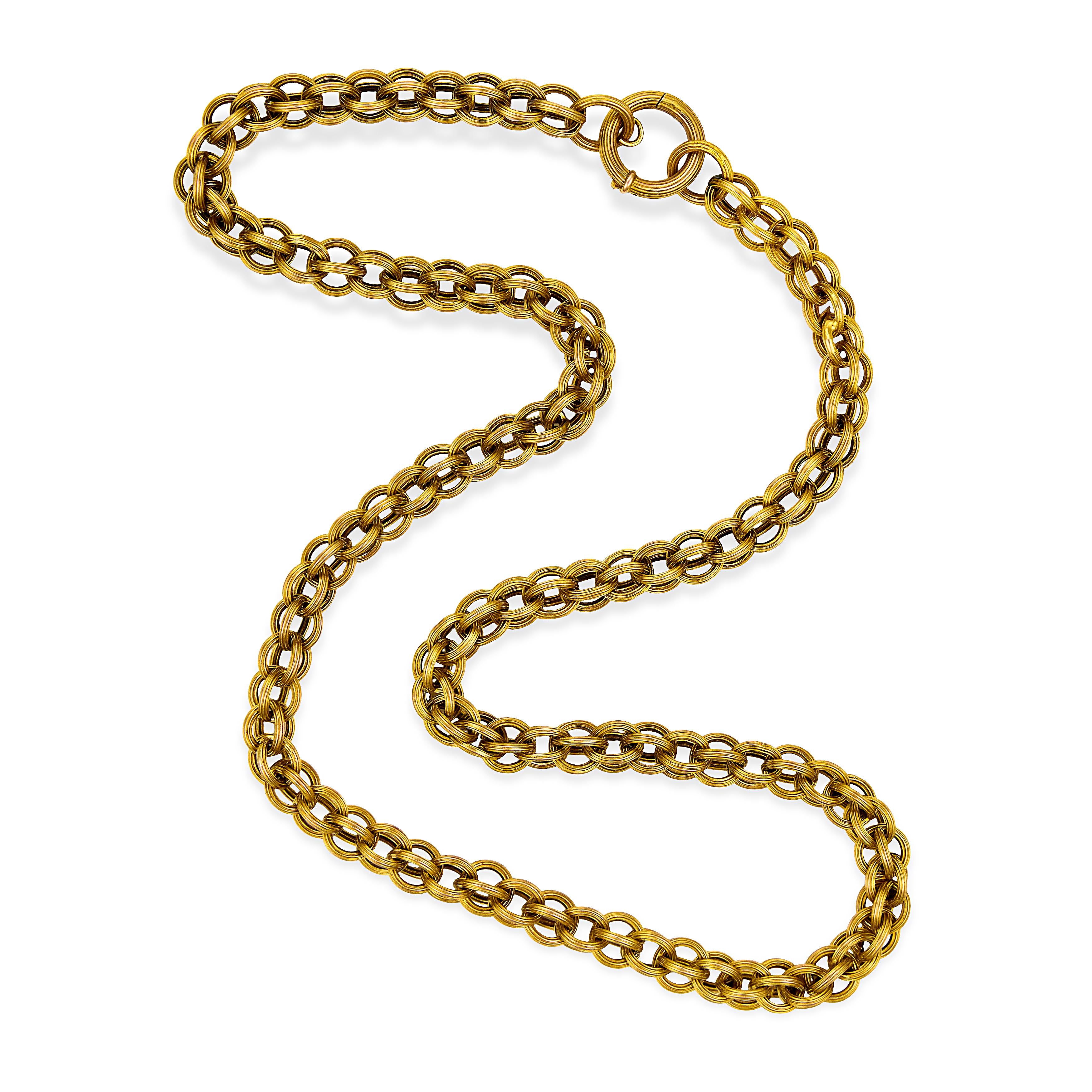 Art Nouveau 14k Chain Necklace 18"