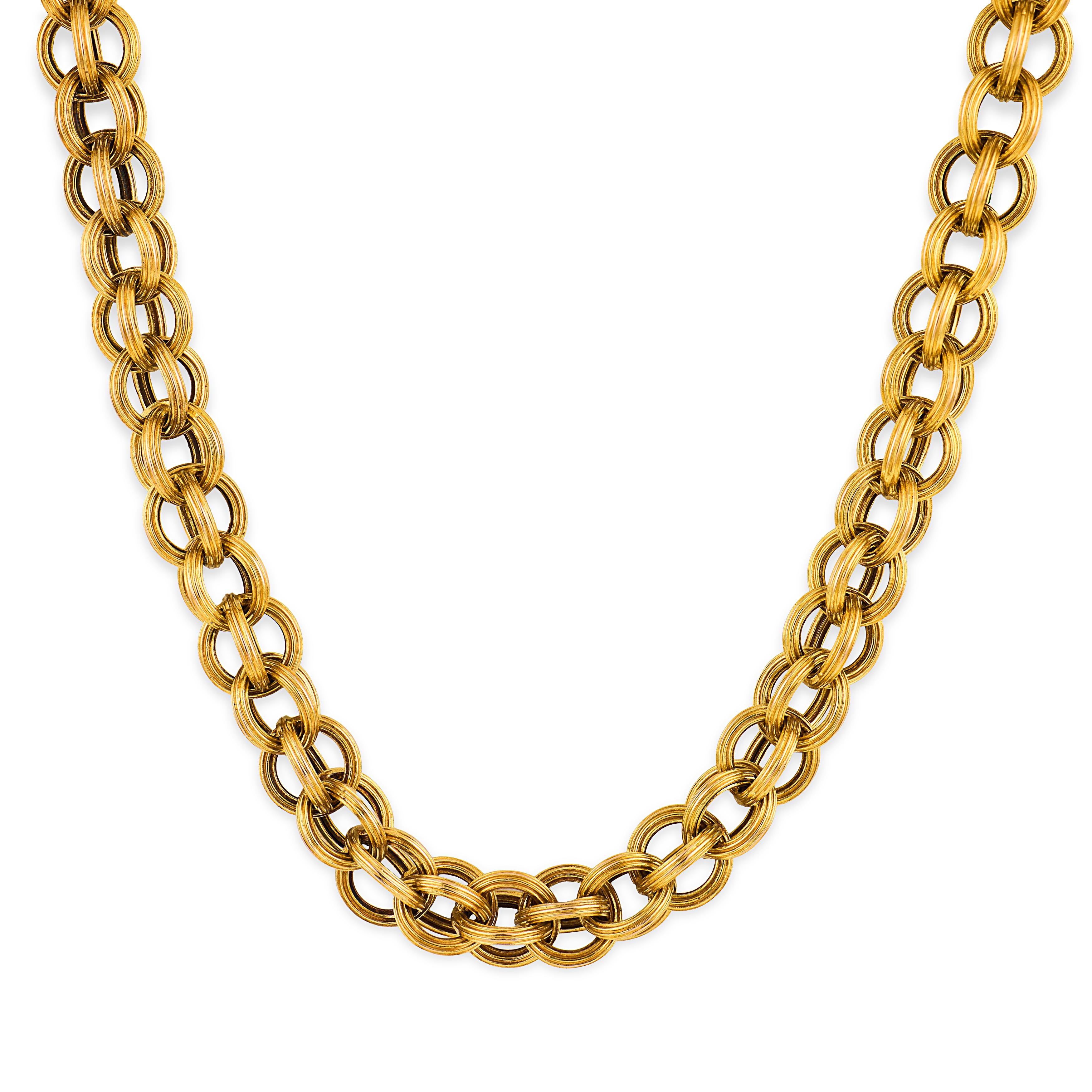 Art Nouveau 14k Chain Necklace 18"