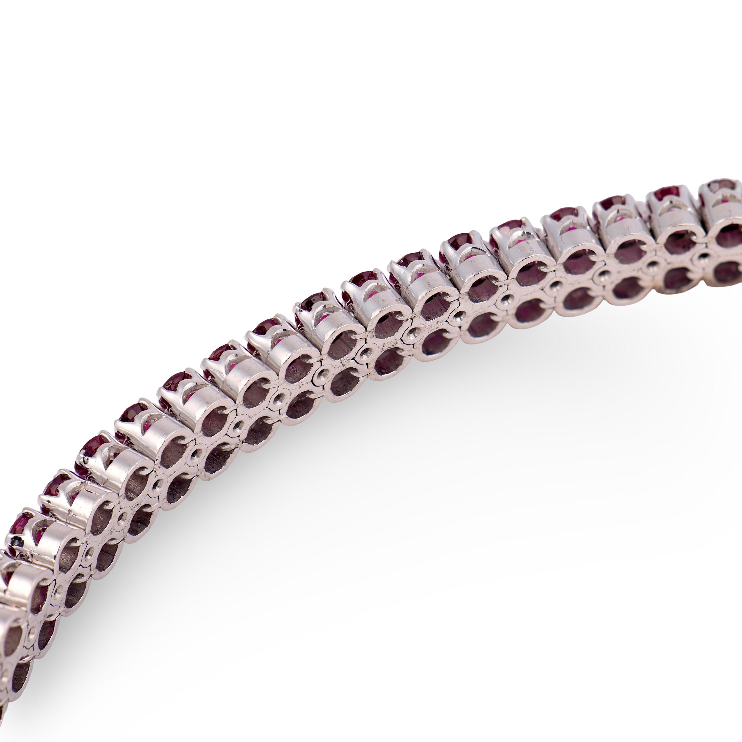 Estate 18k Ruby & Diamond Bracelet