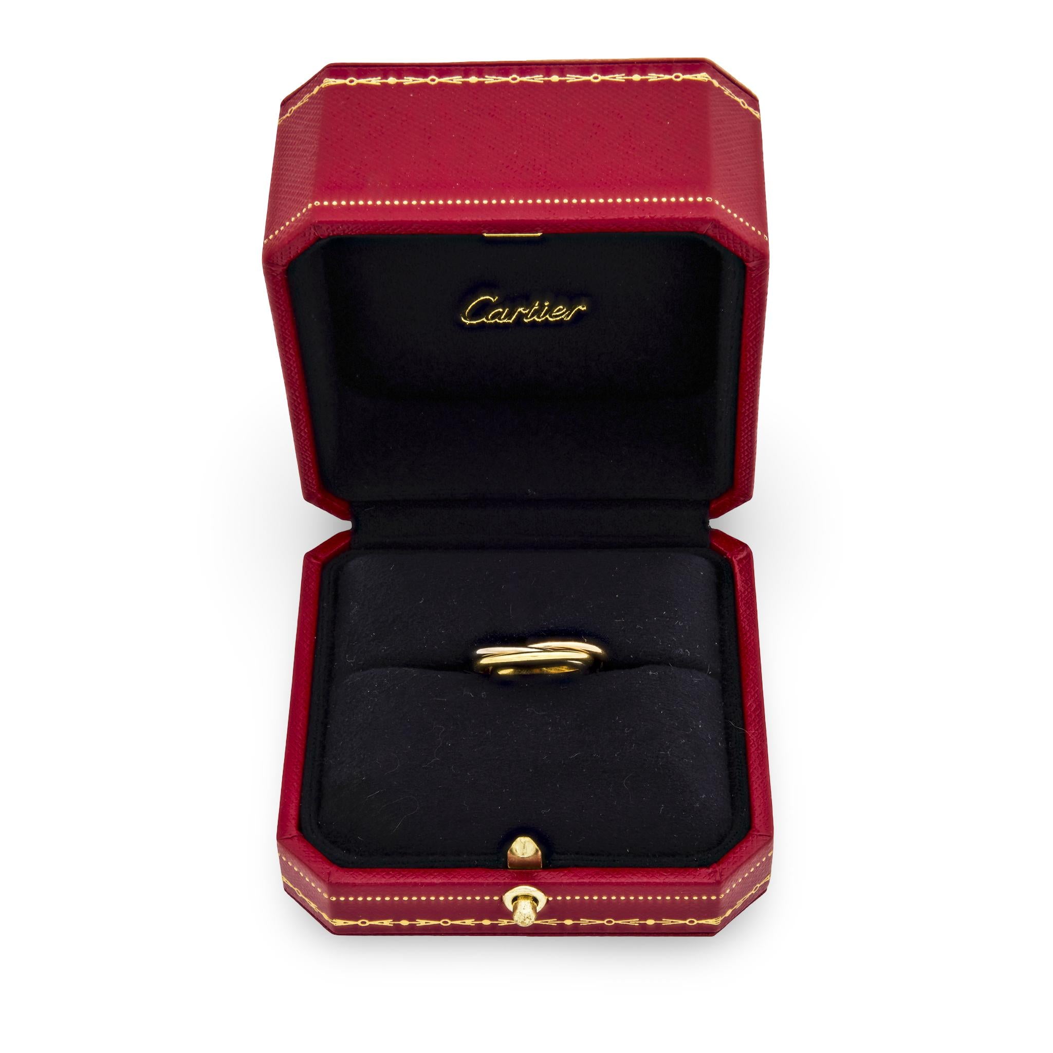 CARTIER Estate 18k Tri-Color Trinity Ring
